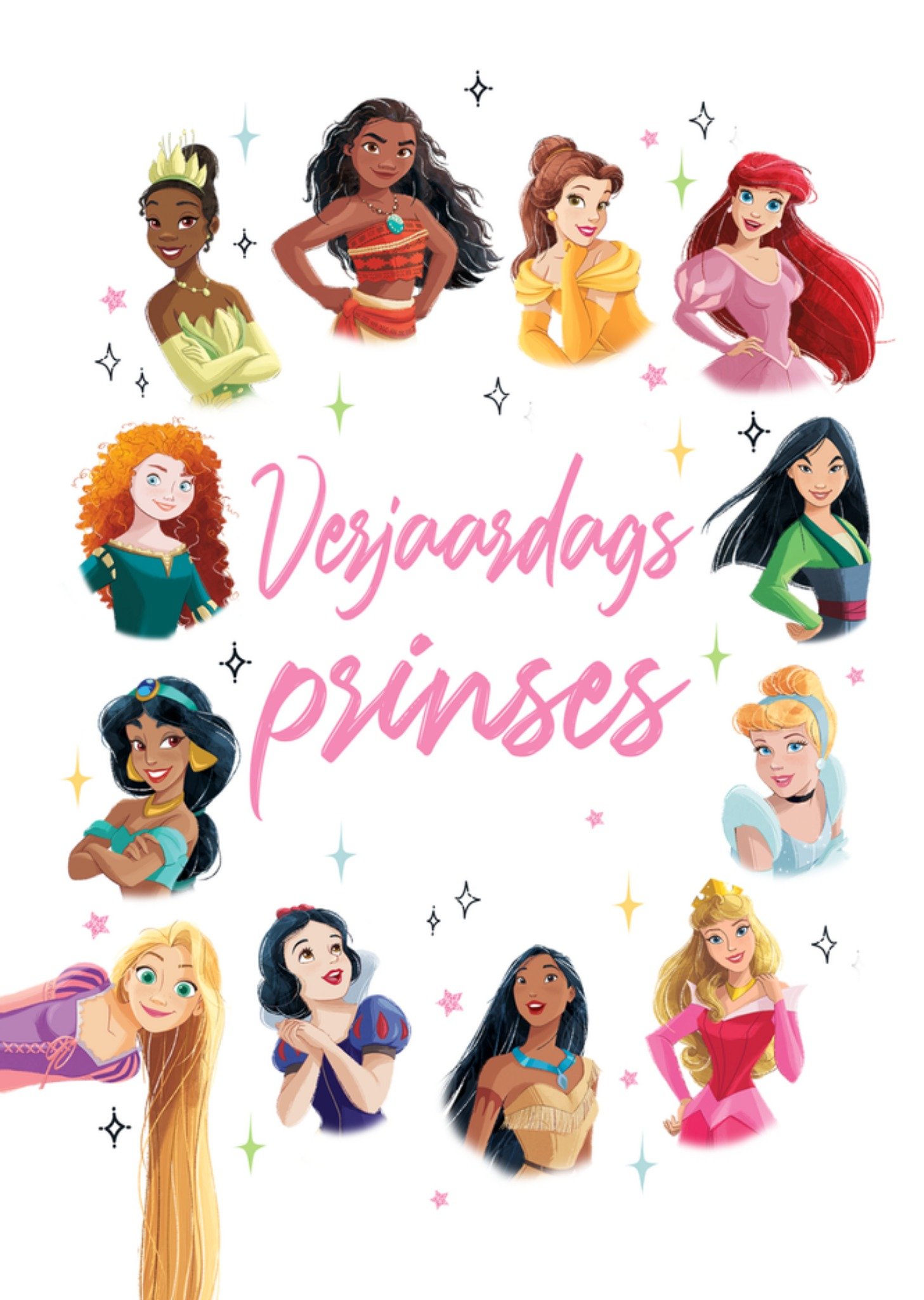 Disney Verjaardagskaart Verjaardagsprinses Kaart Disney Prinsessen