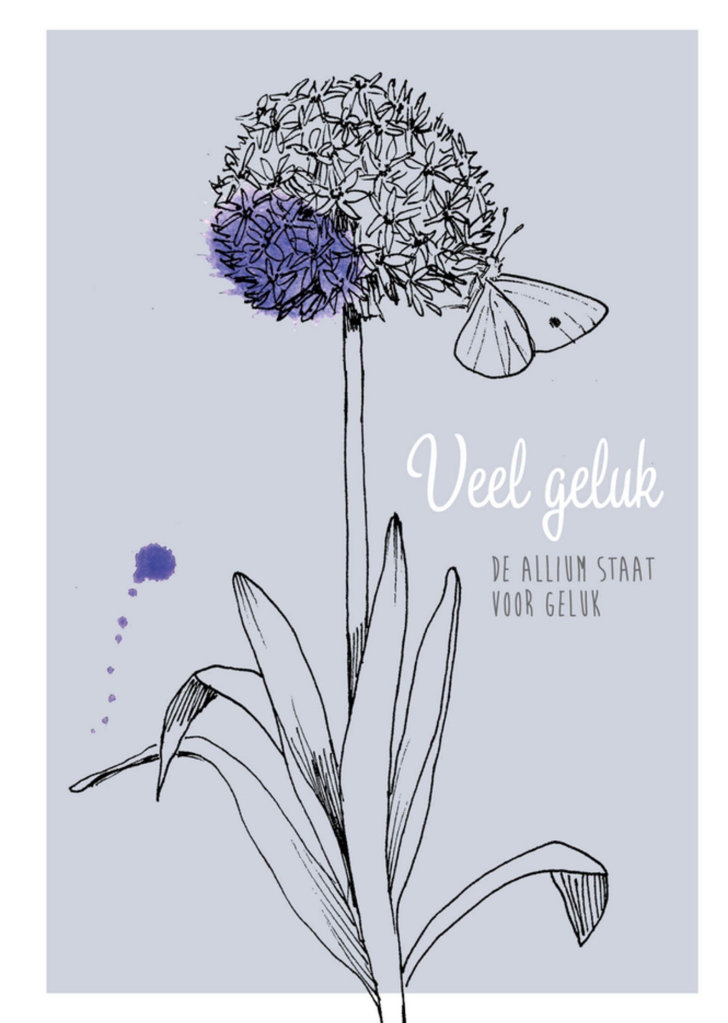 Veer Moon Succeskaart De Allium voor geluk Standard Card