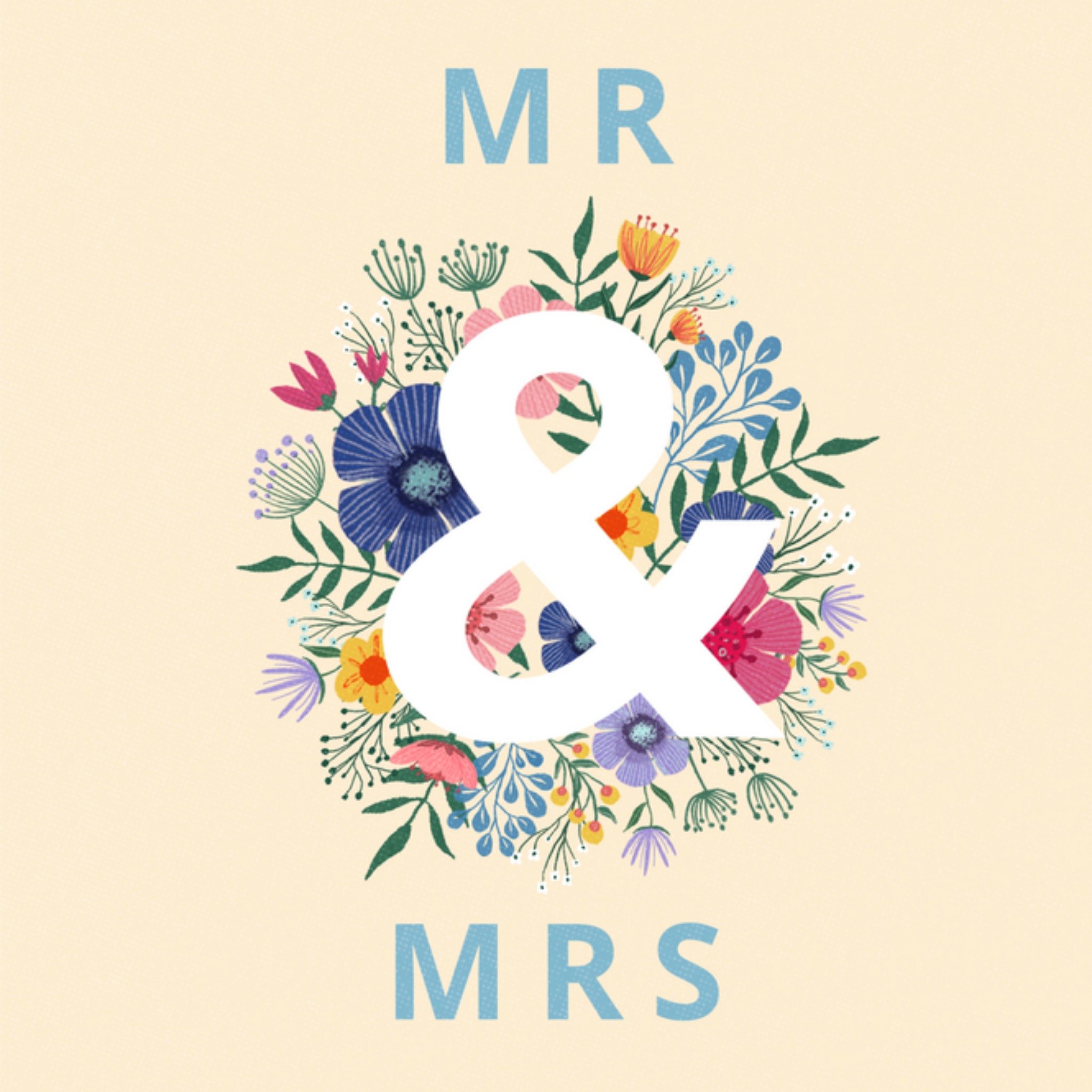 Huwelijkskaart bloemen Vierkante Kaart Dalia Clark Design