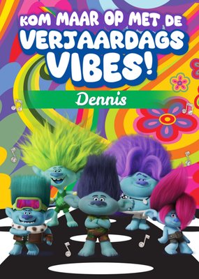 Trolls | Verjaardagskaart | Met naam | Vibes