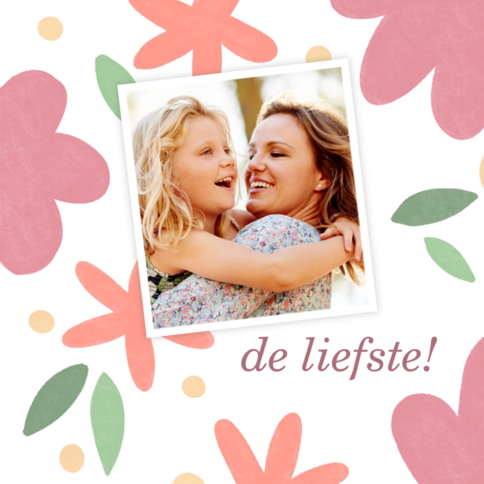 Greetz Moederdagkaart fotokaart bloemen Vierkant
