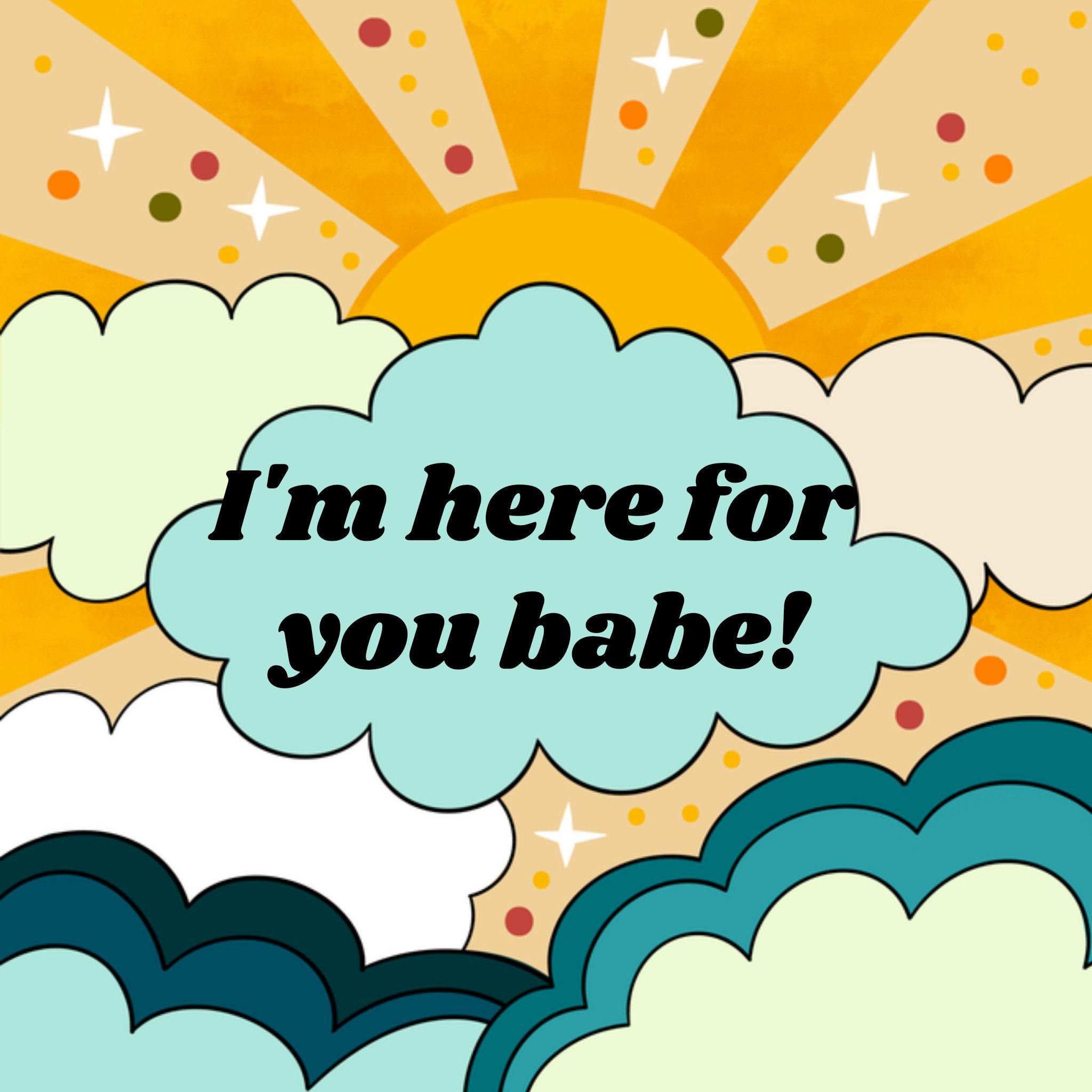 Greetz Denken aan kaart illustratie Vierkant