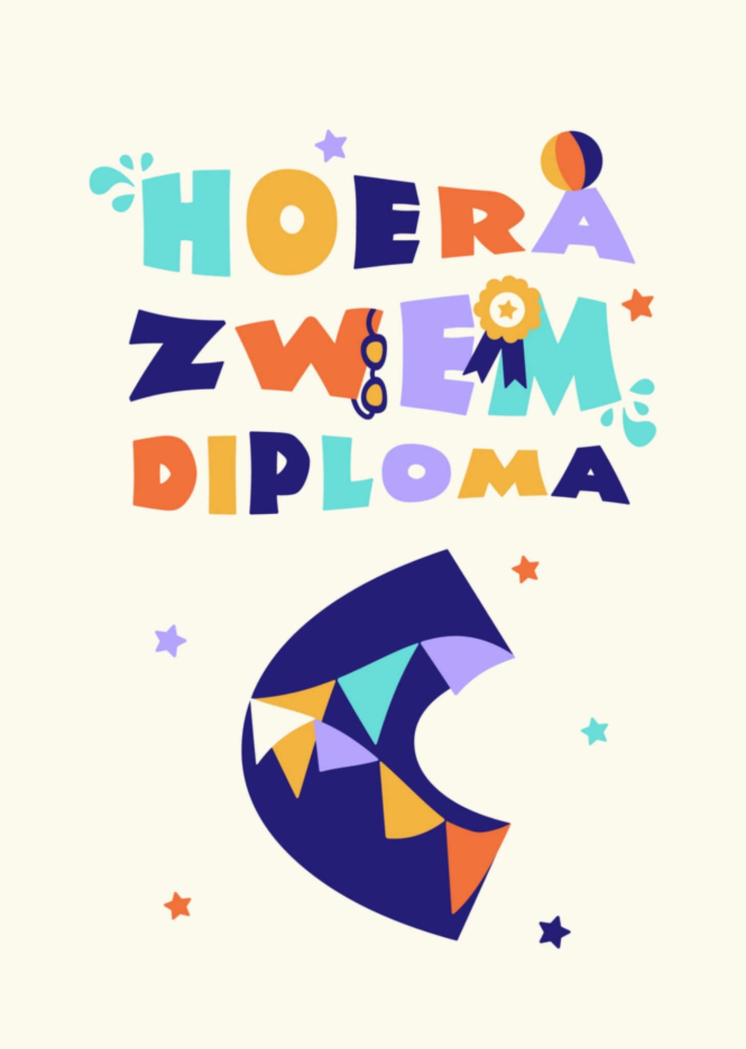 Greetz Zwemdiploma C diploma Standard Card
