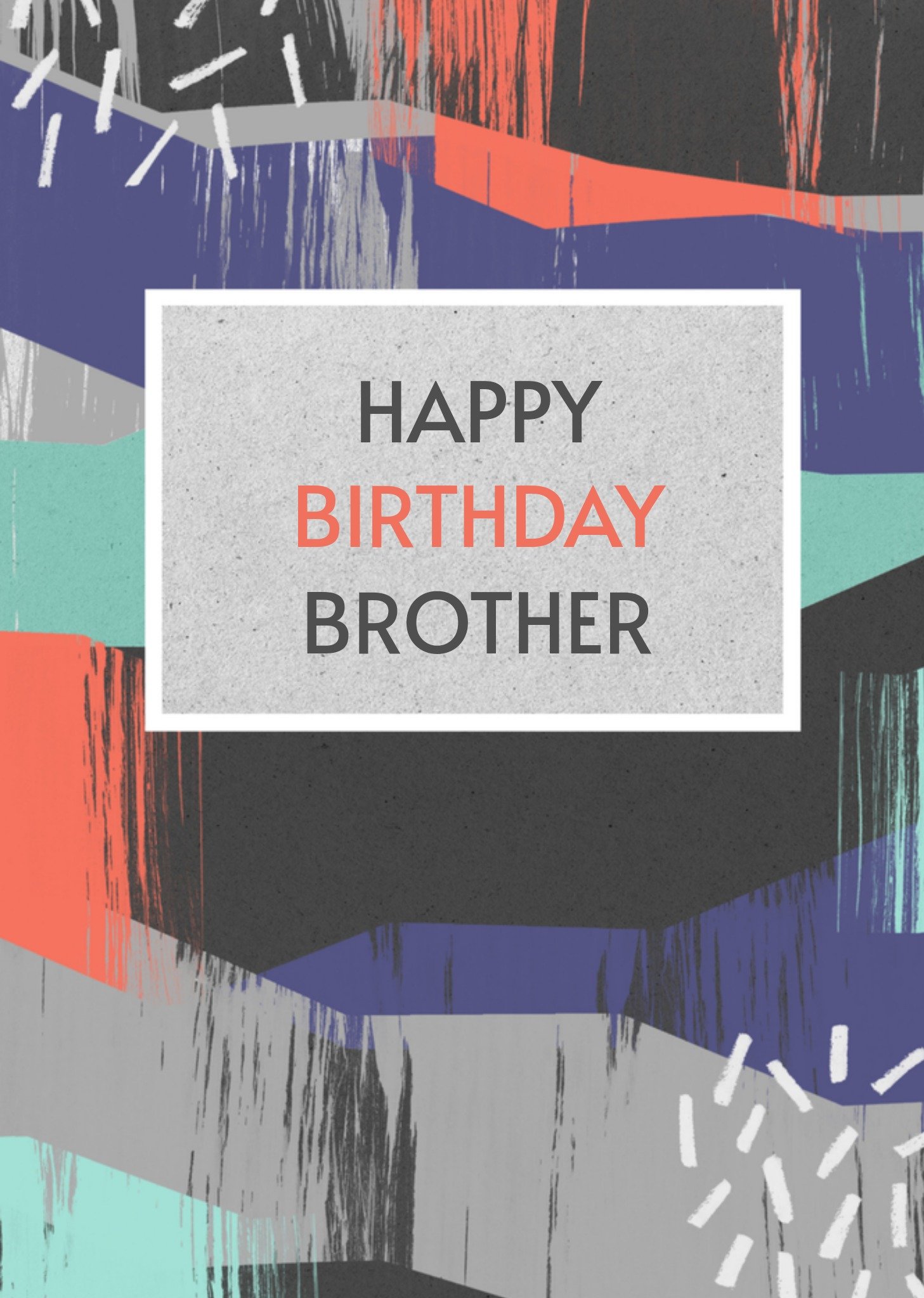 Verjaardagskaart Happy birthday brother Kaart Greetz
