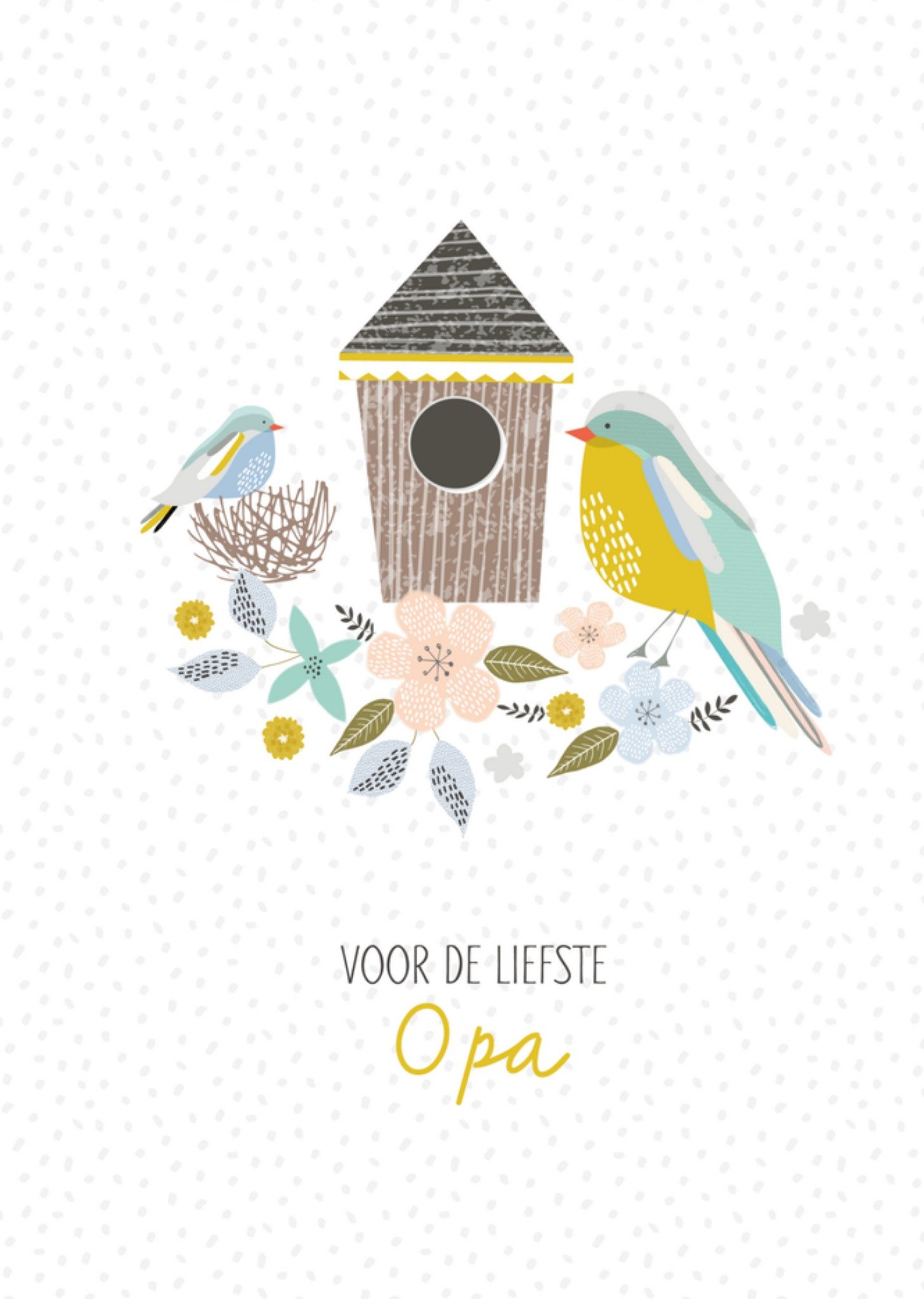 Opa en Oma dag vogelhuisje opa Kaart TMS