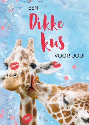 TMS | Valentijnskaart | giraffe | Kus