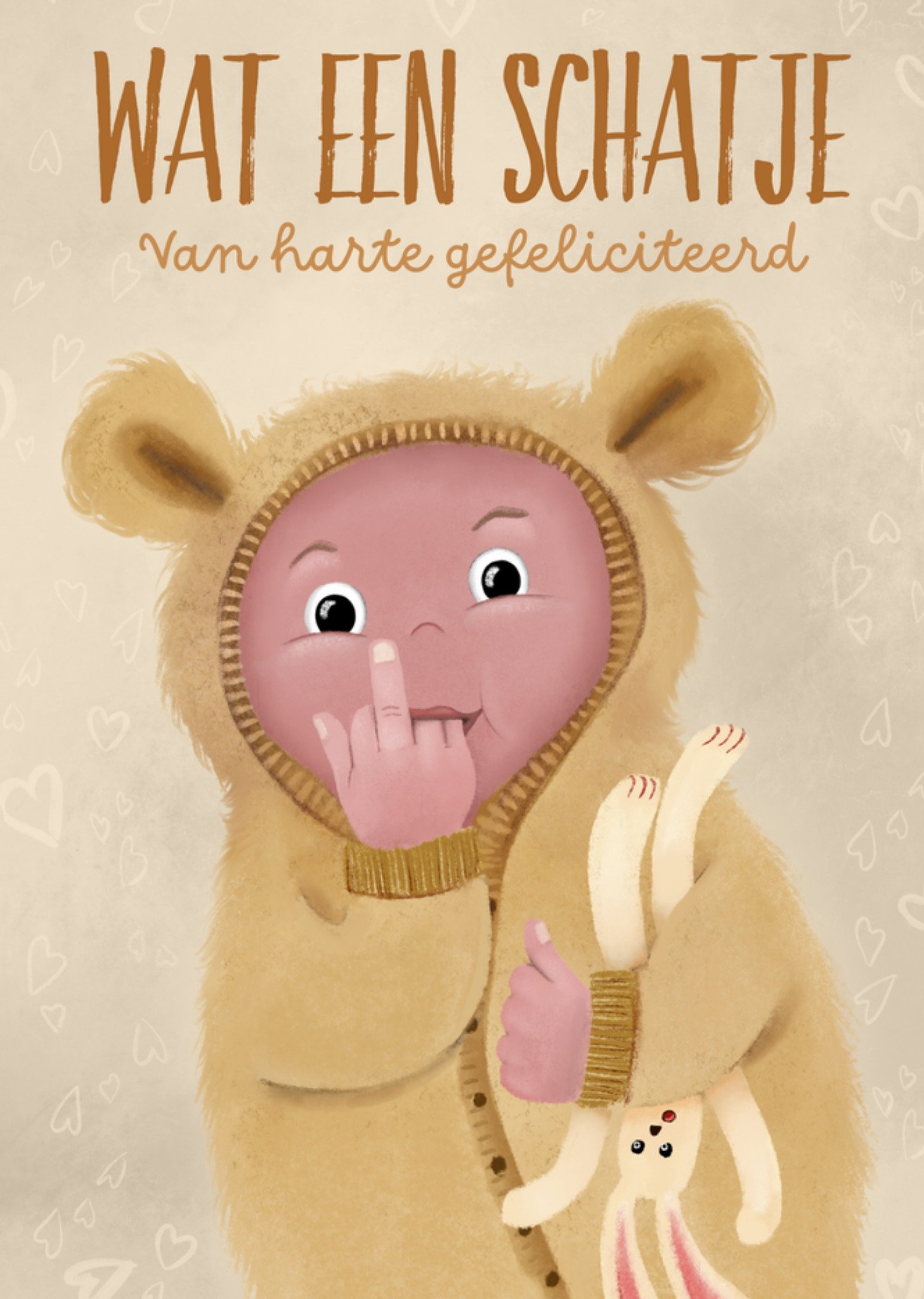 Geboortekaart wat een schatje van harte gefeliciteerd Kaart Fishuals