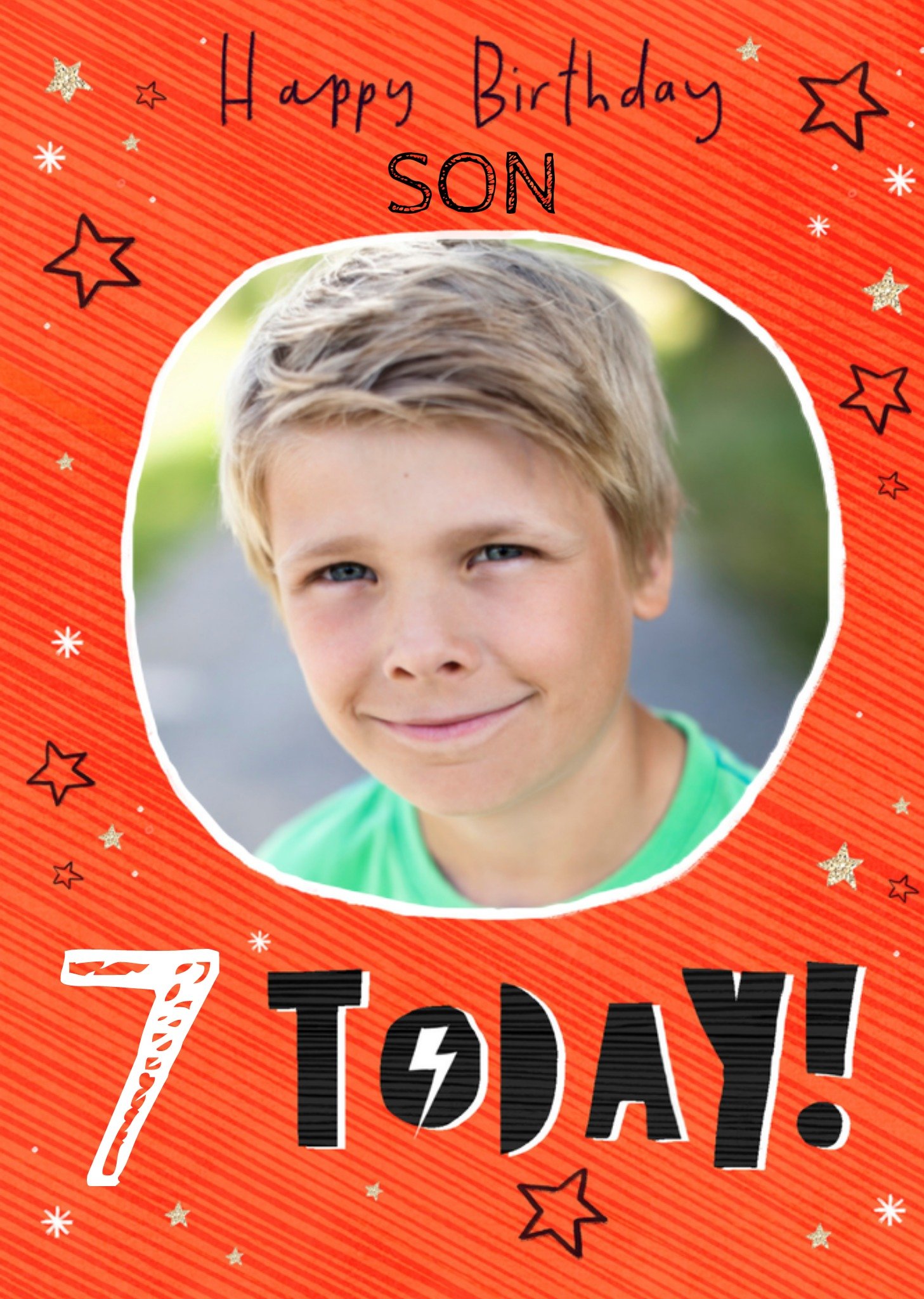 Verjaardagskaart Happy birthday 7 today Greetz