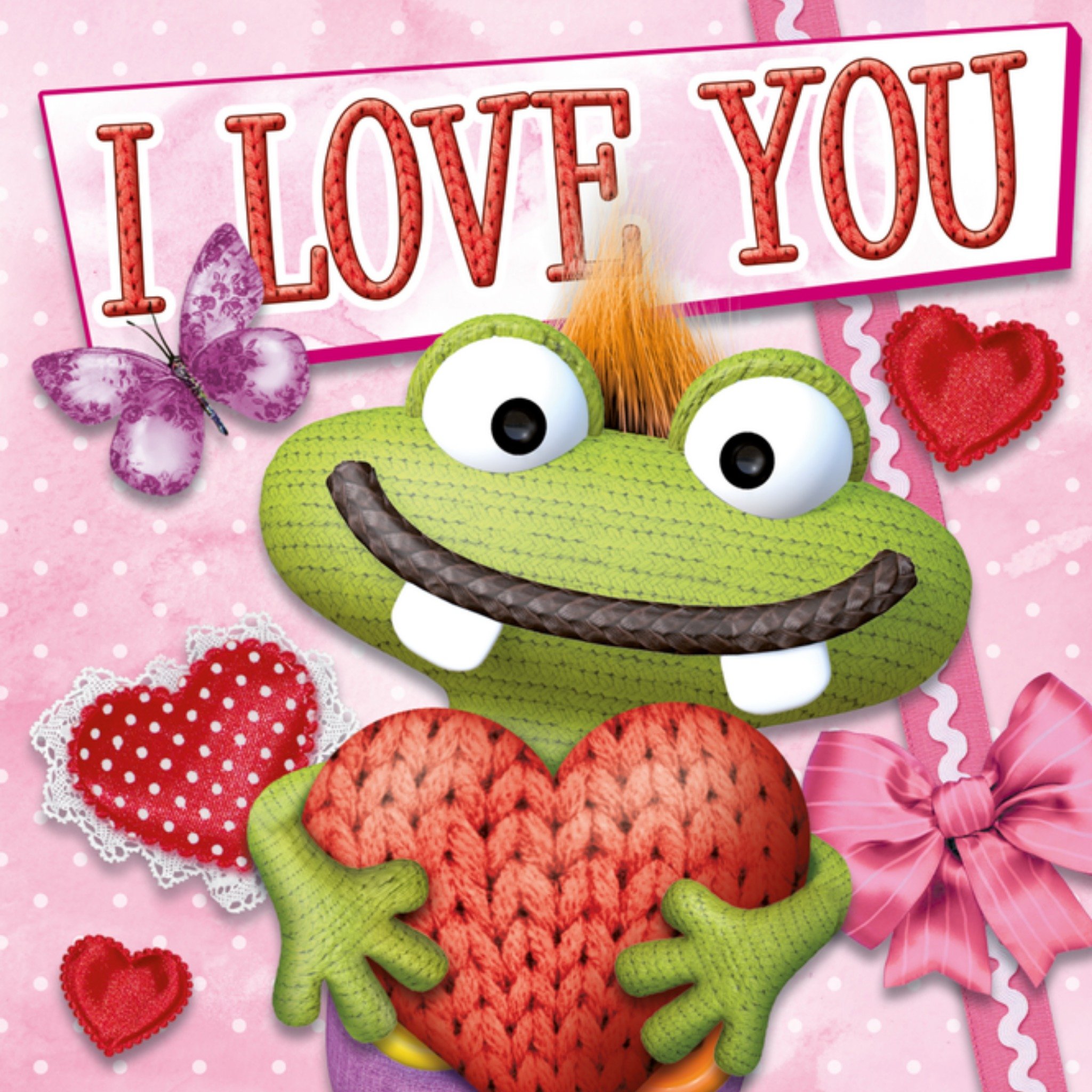 Liefde Verliefde kikker Vierkante KaartTMS