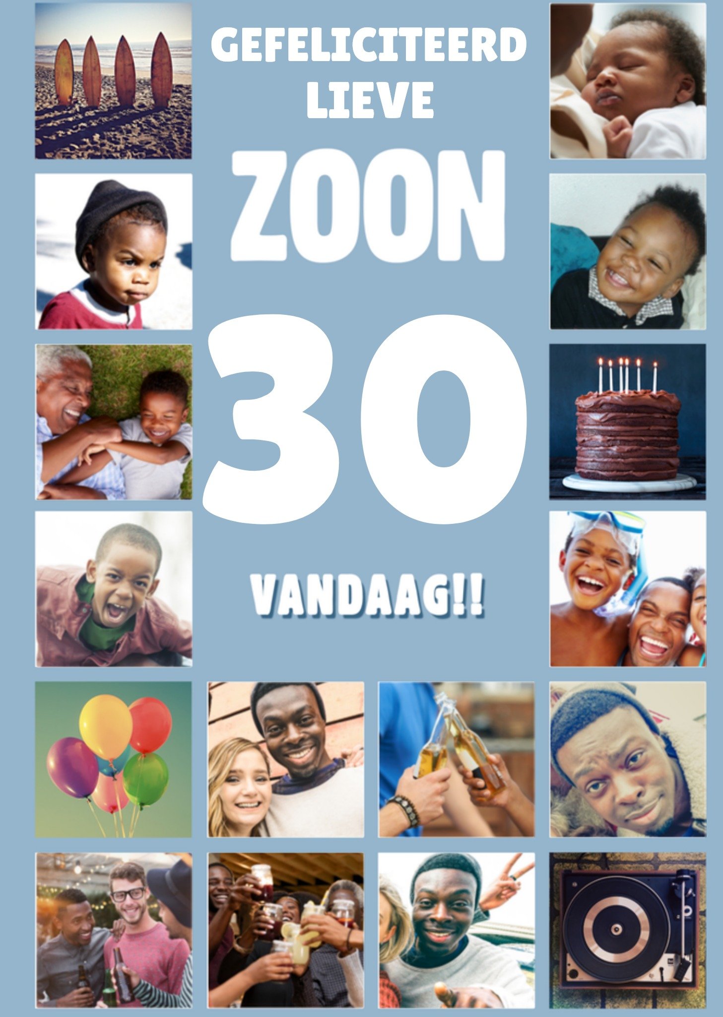 Verjaardagskaart Zoon met foto