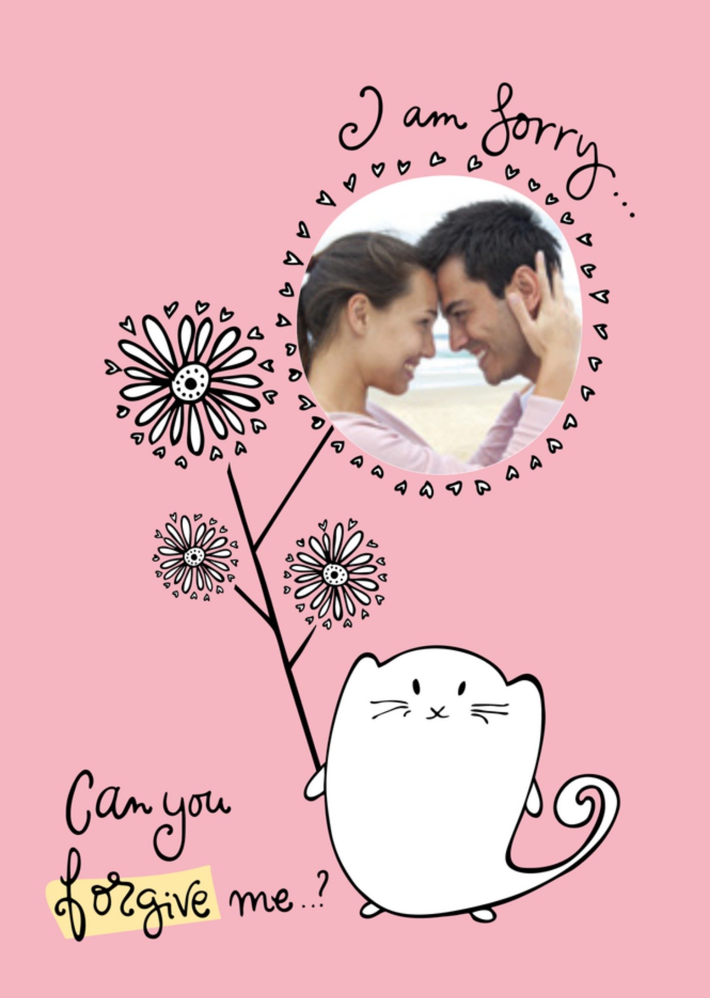 Sorry kaart fotokaart Kaart Funny Side Up