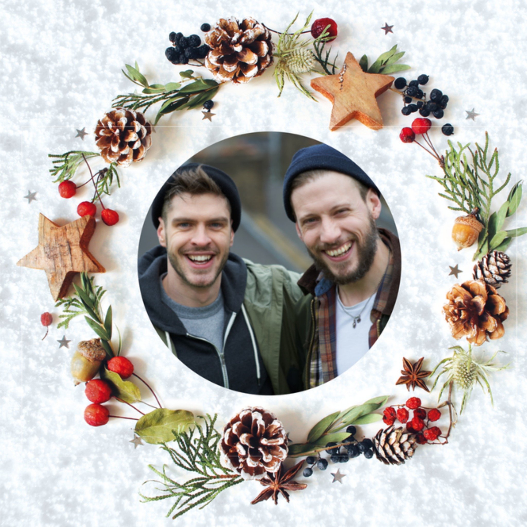 Kerstkaart Krans Paperclip