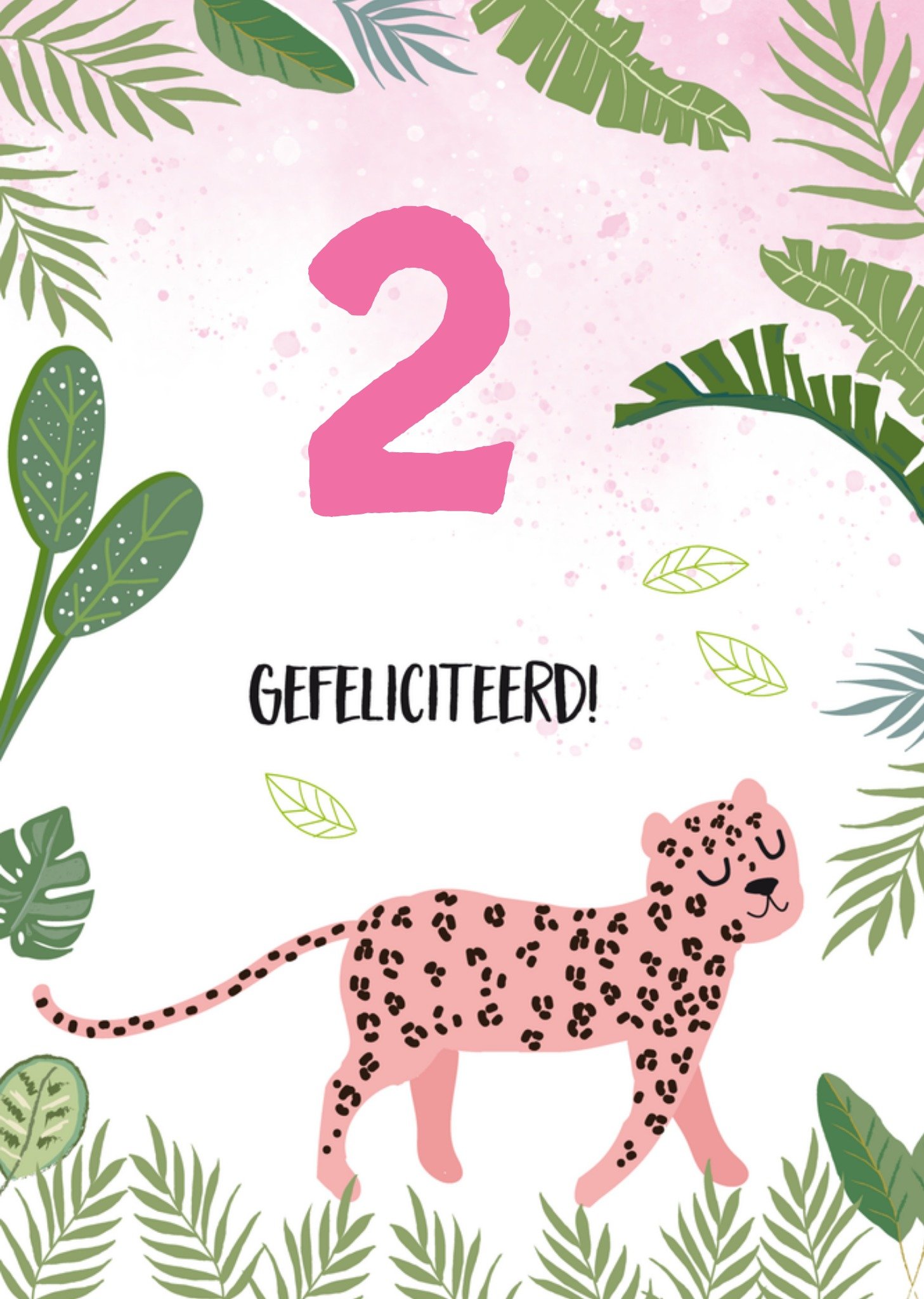 Gefeliciteerd Tijger Aanpasbaar Kaart Tsjip