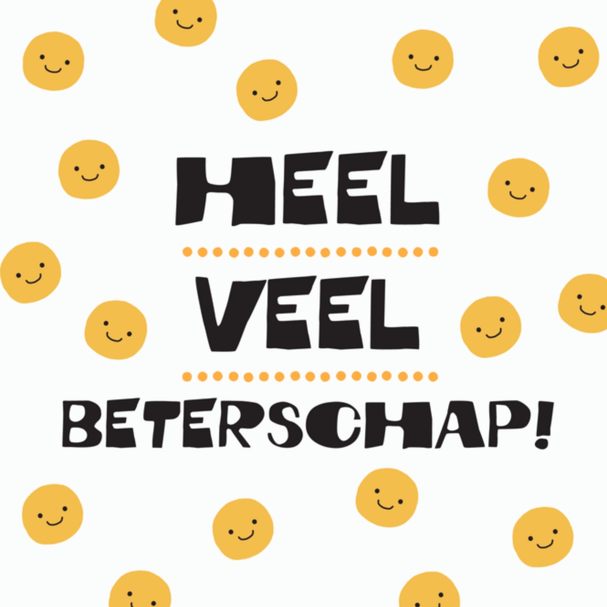 Greetz Beterschapskaart smileys Vierkant