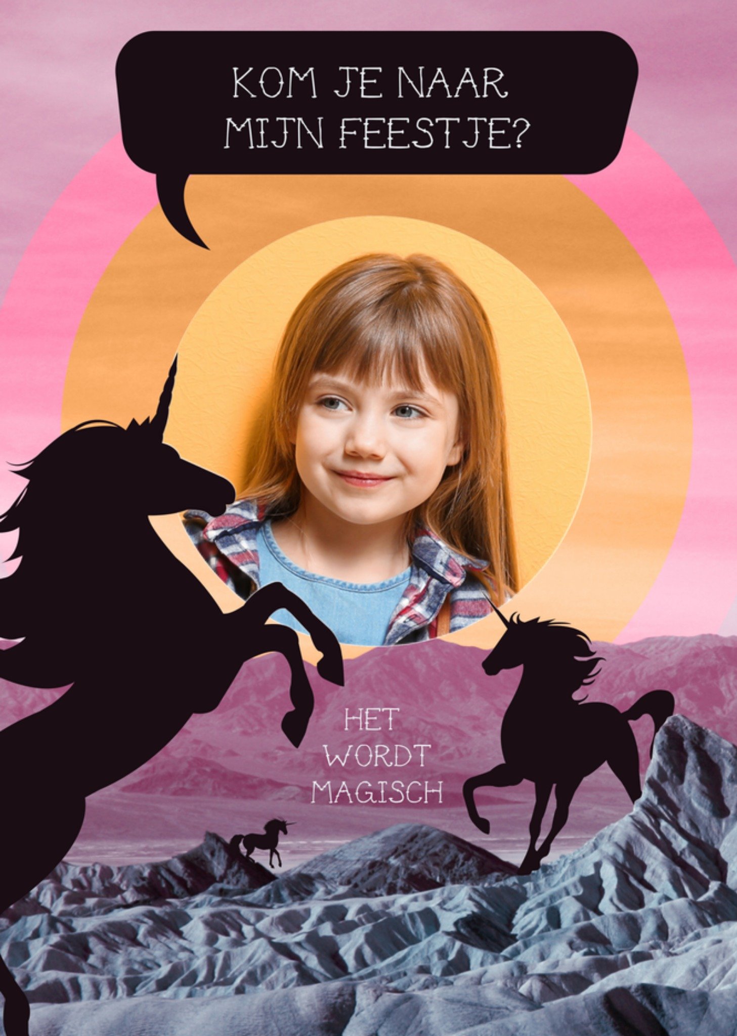 Uitnodiging verjaardag Lief Kaart Bright Spot