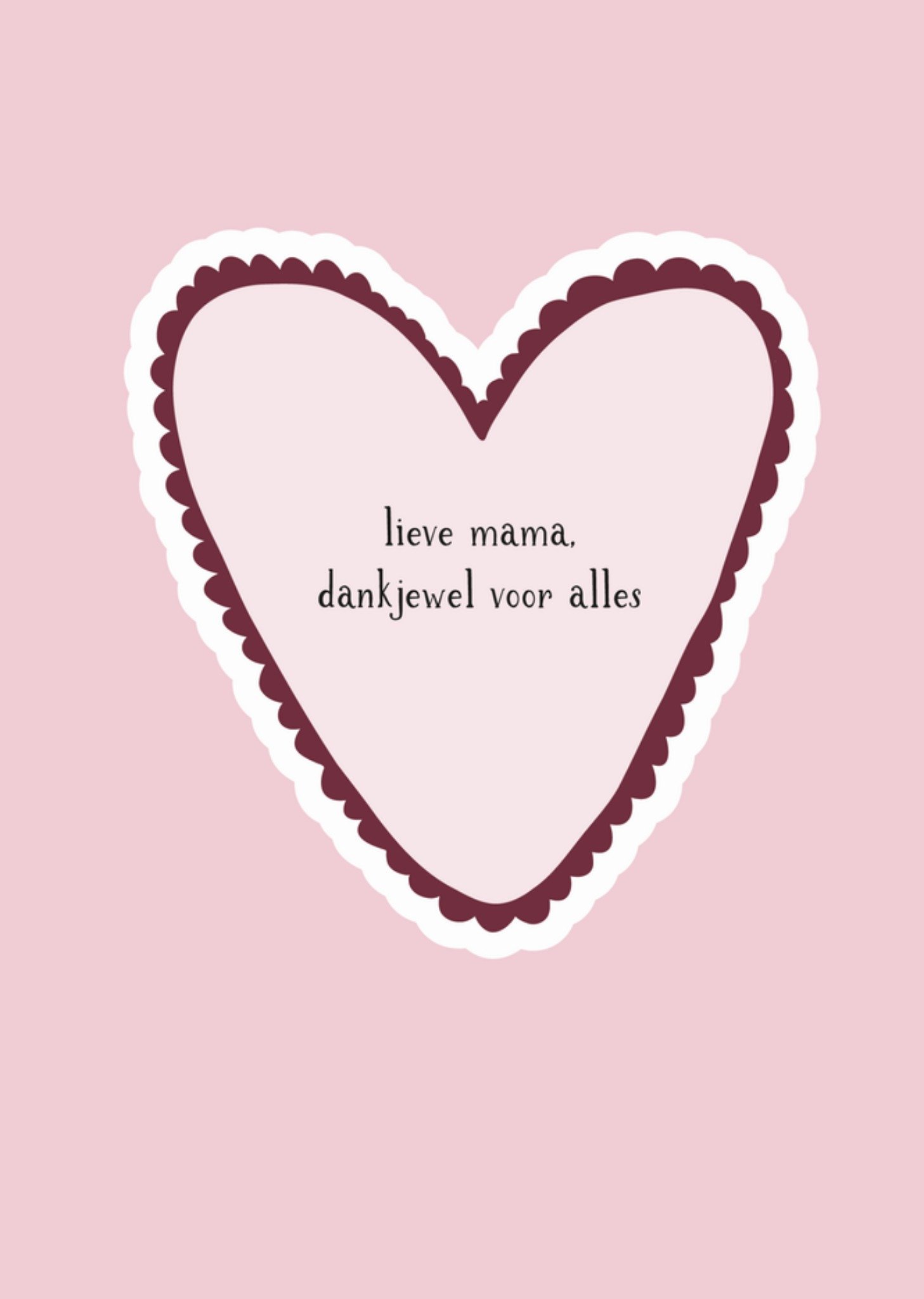 Moederdagkaart Hart Met Lieve Mama Tekst Zusss