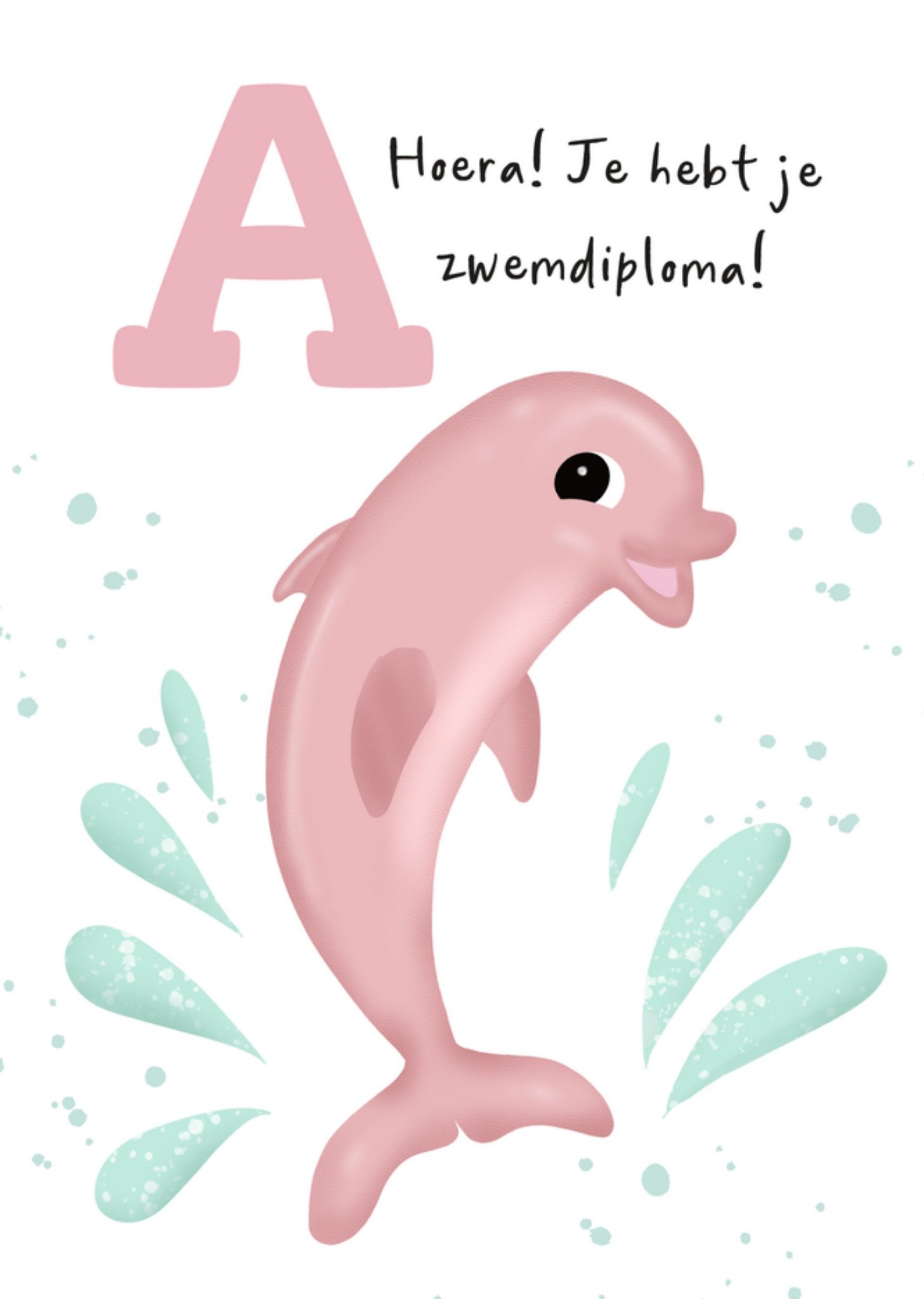 Zwemdiploma kaart dolfijn A diploma Kaart Tsjip
