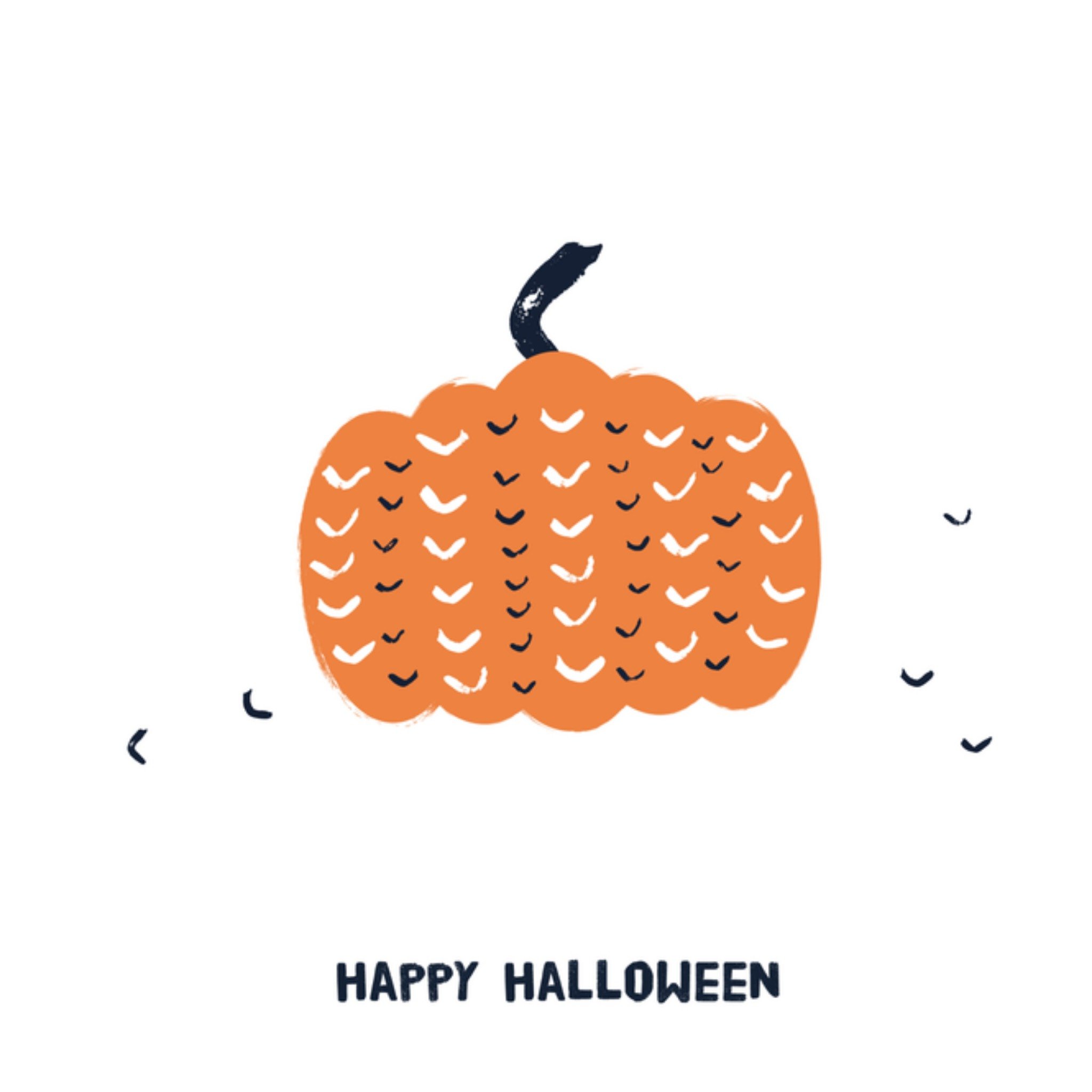 Kitchen of Smiles Halloweenkaart pompoen Vierkant