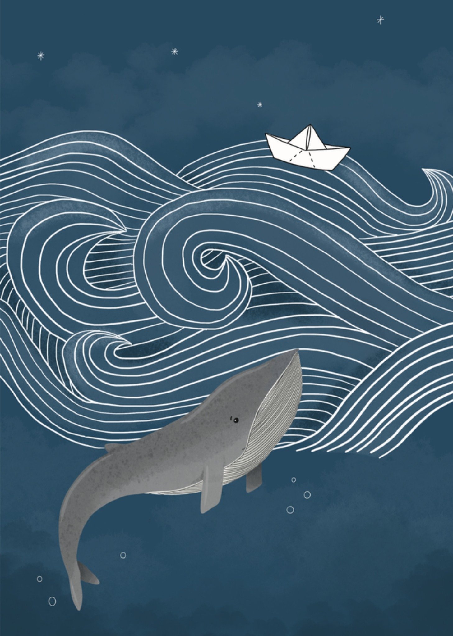 De Merkwaardige Studio Condoleancekaart Walvis Kaart De merkwaardige studio