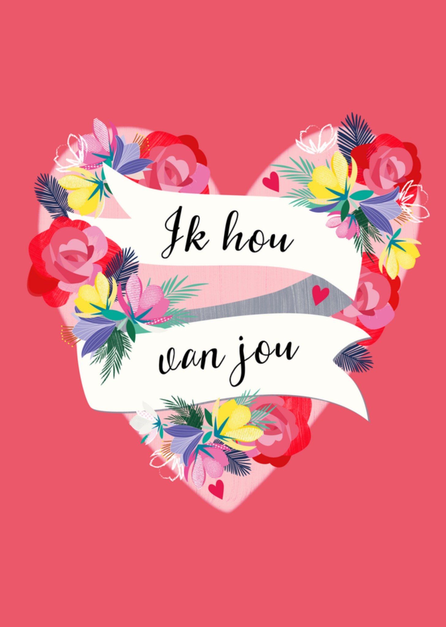 Valentijnskaart ik hou van jou Kaart TMS