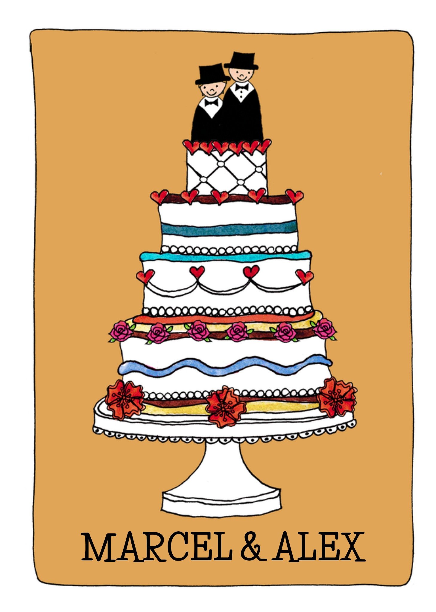 Huwelijkskaart Mannen Kaart Sandysign