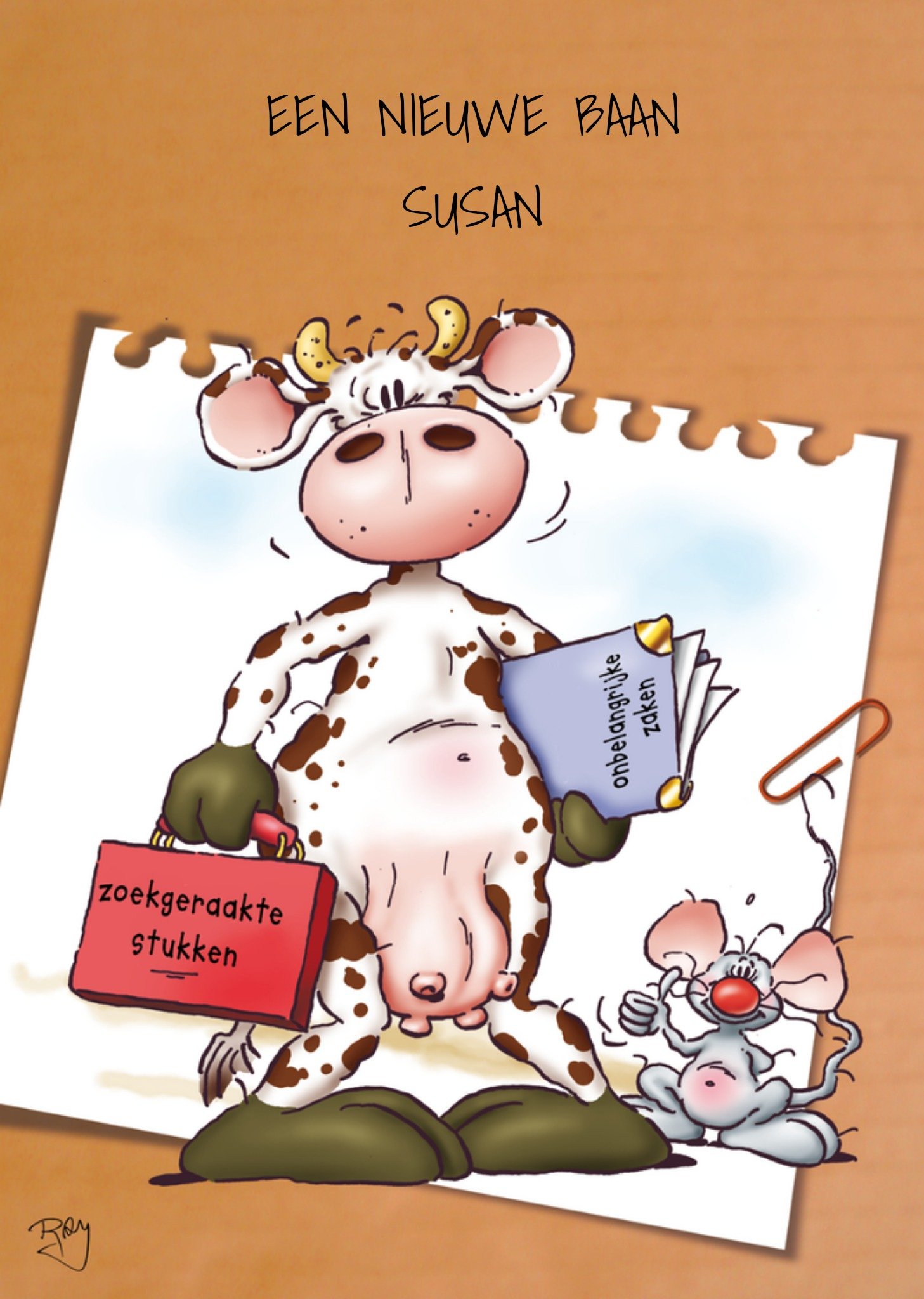 Doodles Nieuwe baan kaart met naam Standard Card