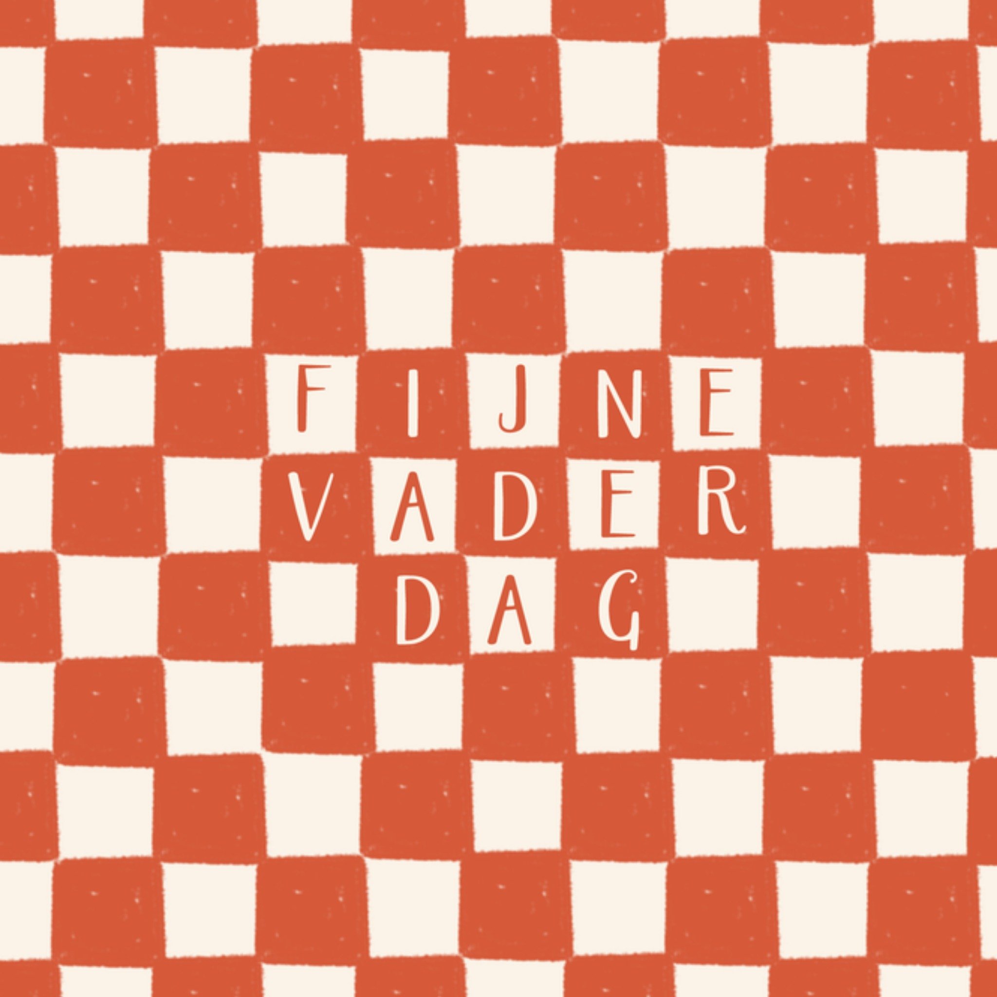 Geruit Patroon Typografisch Vaderdag Kaart Greetz