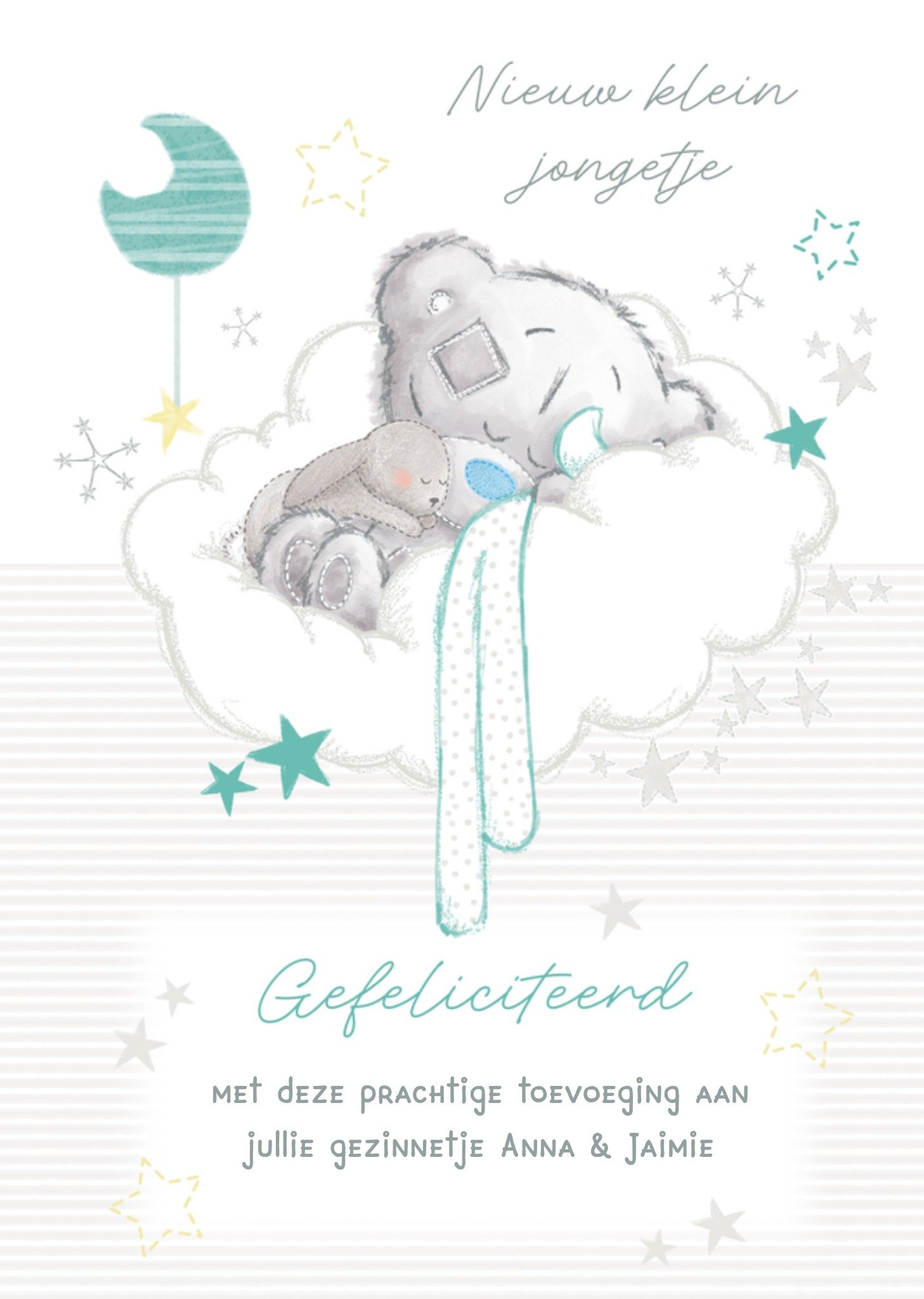 Me to You Geboortekaart Nieuw Klein Jongetje Kaart Tiny Tatty Teddy