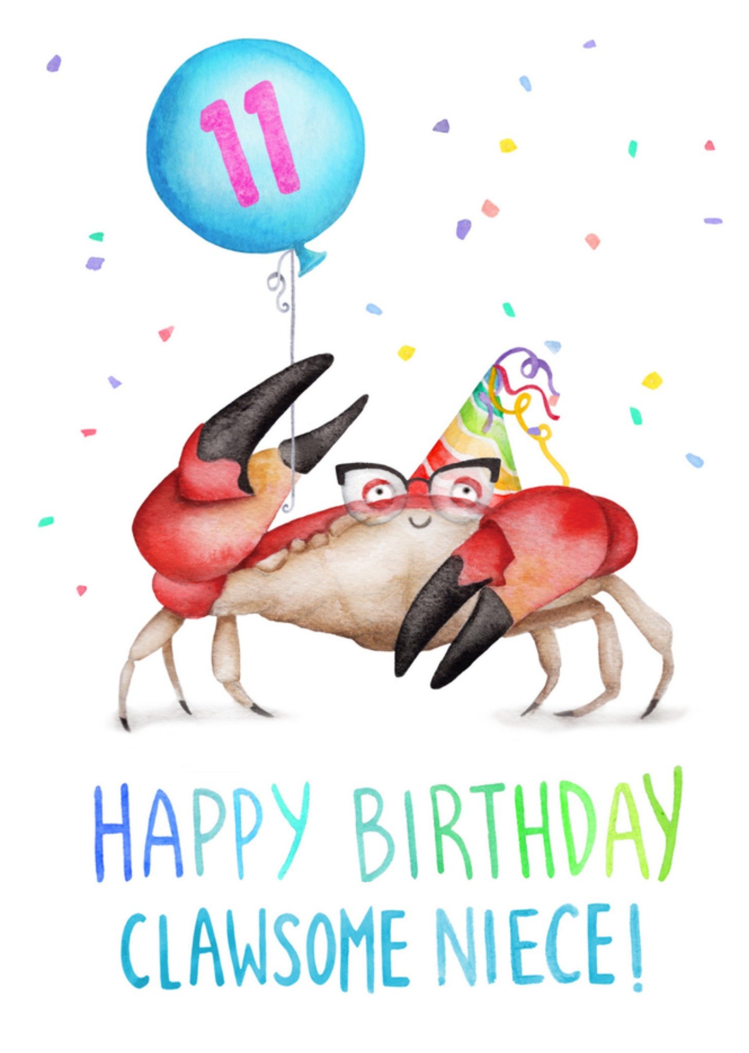 Verjaardagskaart Clawsome niece! Kaart Citrus Bunn