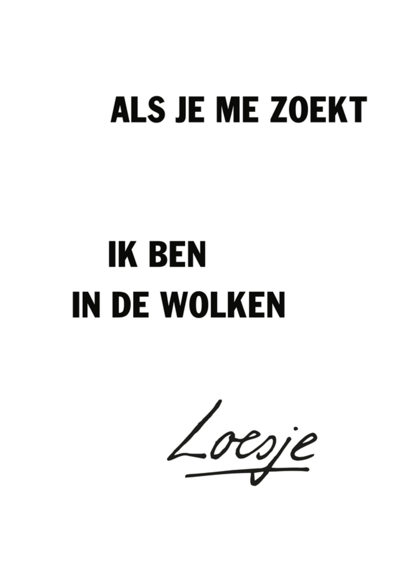 Geboortekaart Wolken Kaart Loesje