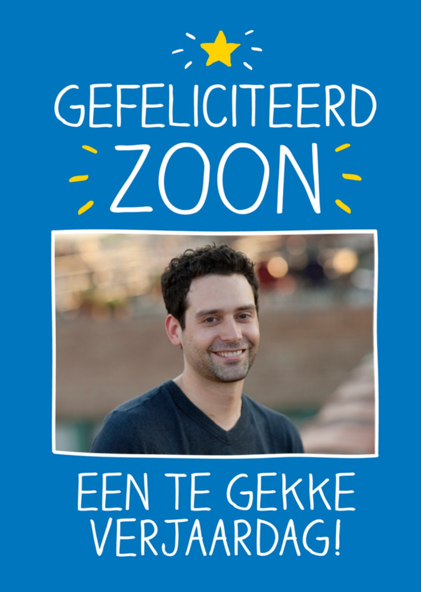 Verjaardagskaart zoon met foto Kaart Happy Jackson