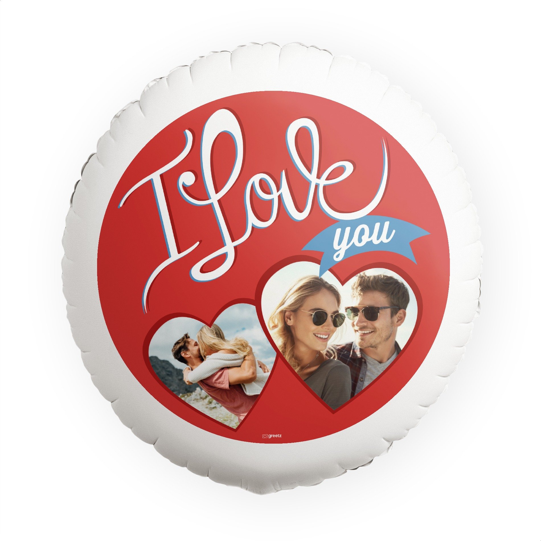 Ballon I Love You met eigen foto