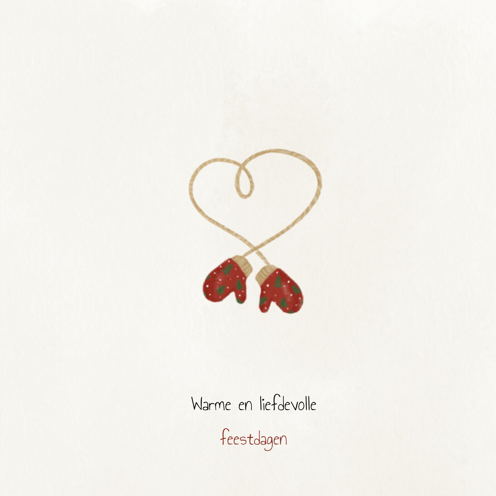 Greetz Kerstkaart wanten Vierkant