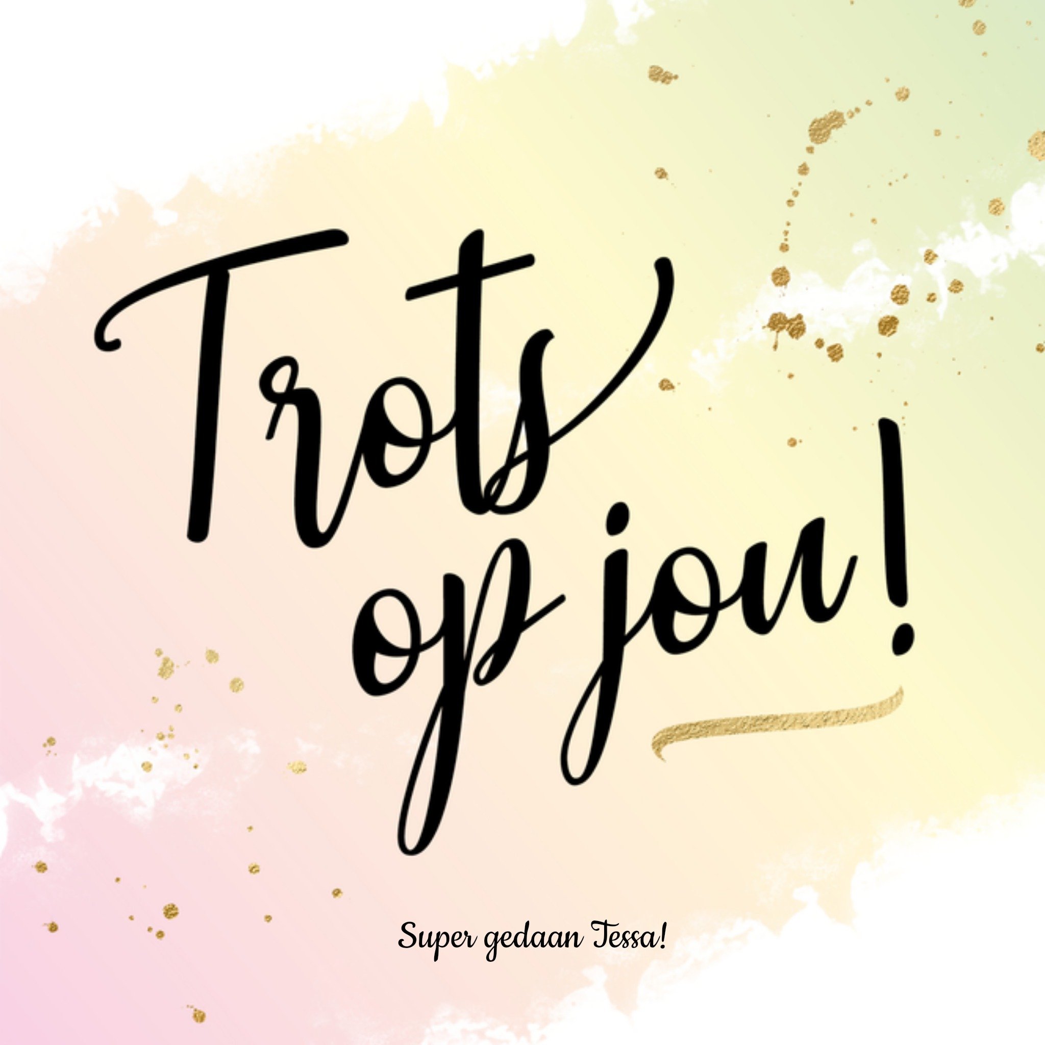 Geslaagd kaart met naam trots Vierkante Kaart Luckz