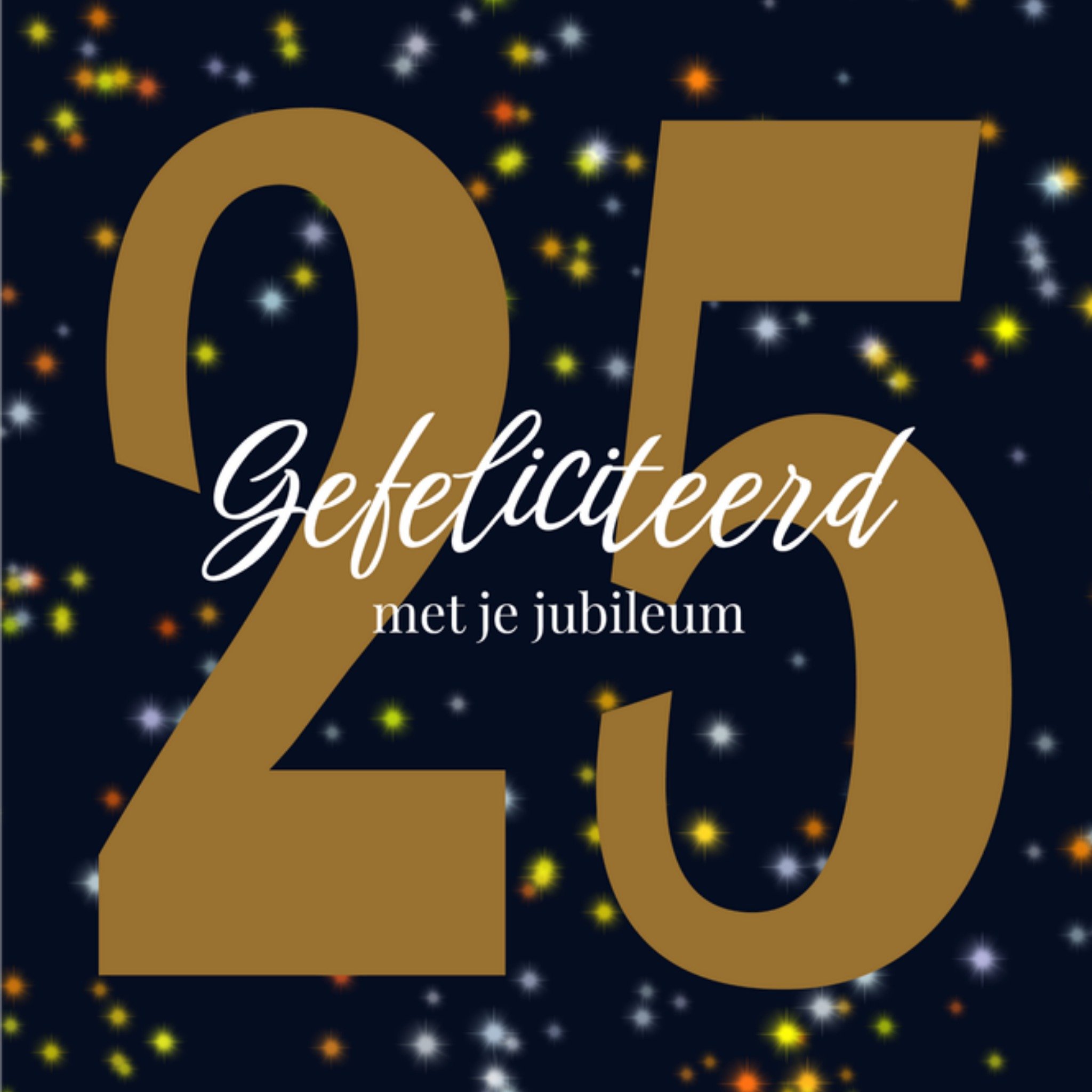 Greetz Werk jubileum kaart 25 Vierkant