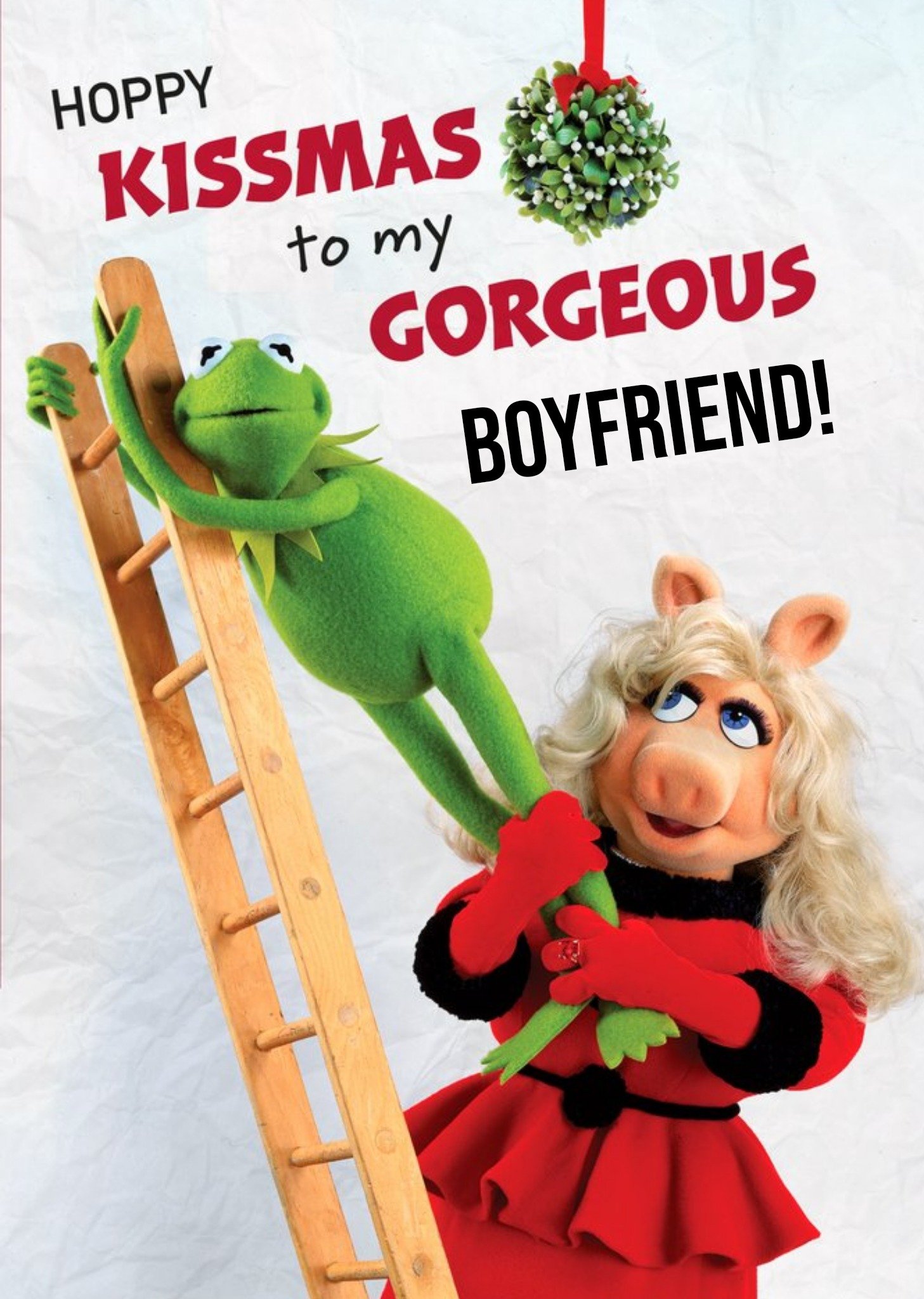 Muppets Kerstkaart Hoppy kissmas Boyfriend Disney