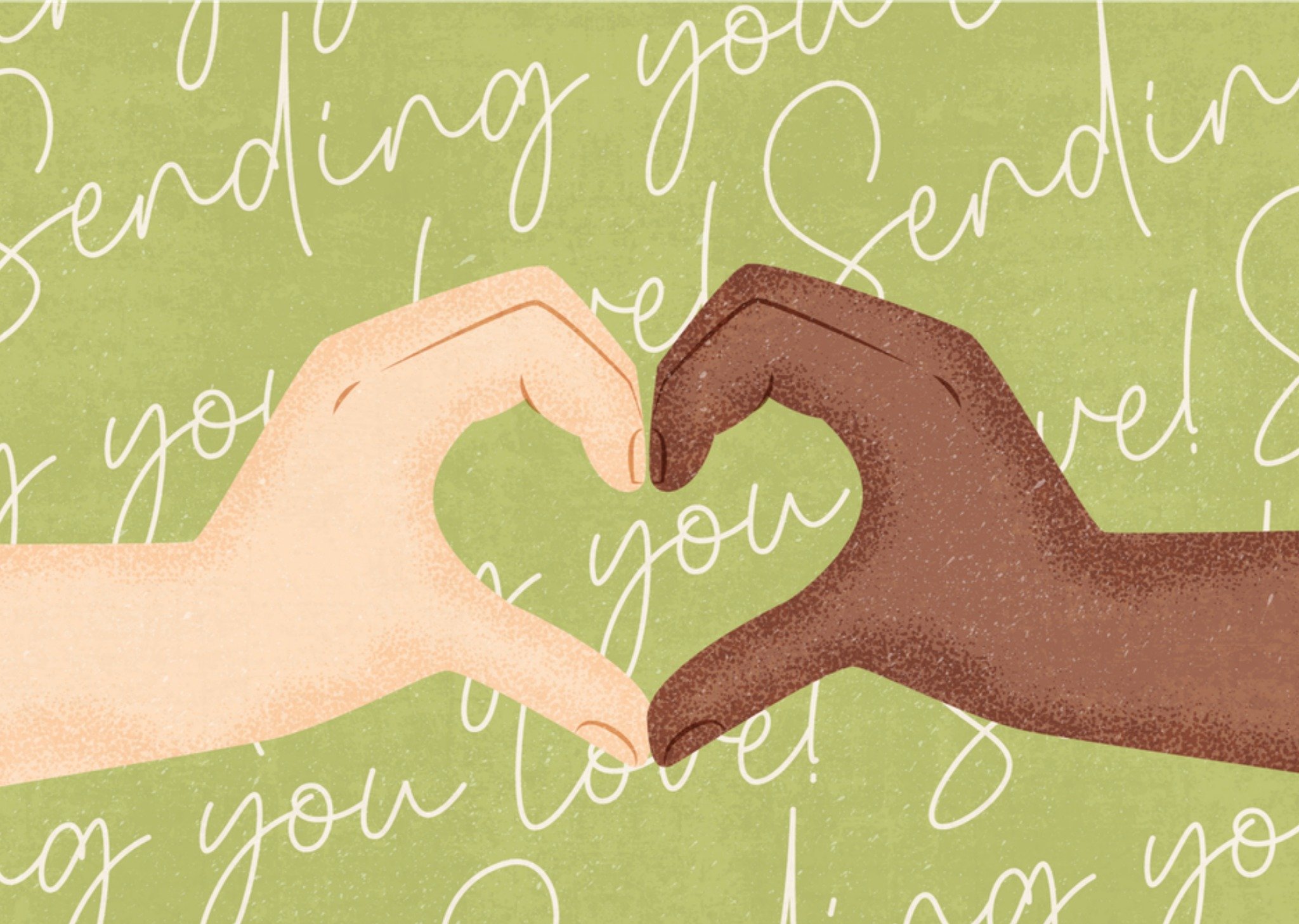 Beterschapskaart Sending you love Kaart Melolelo