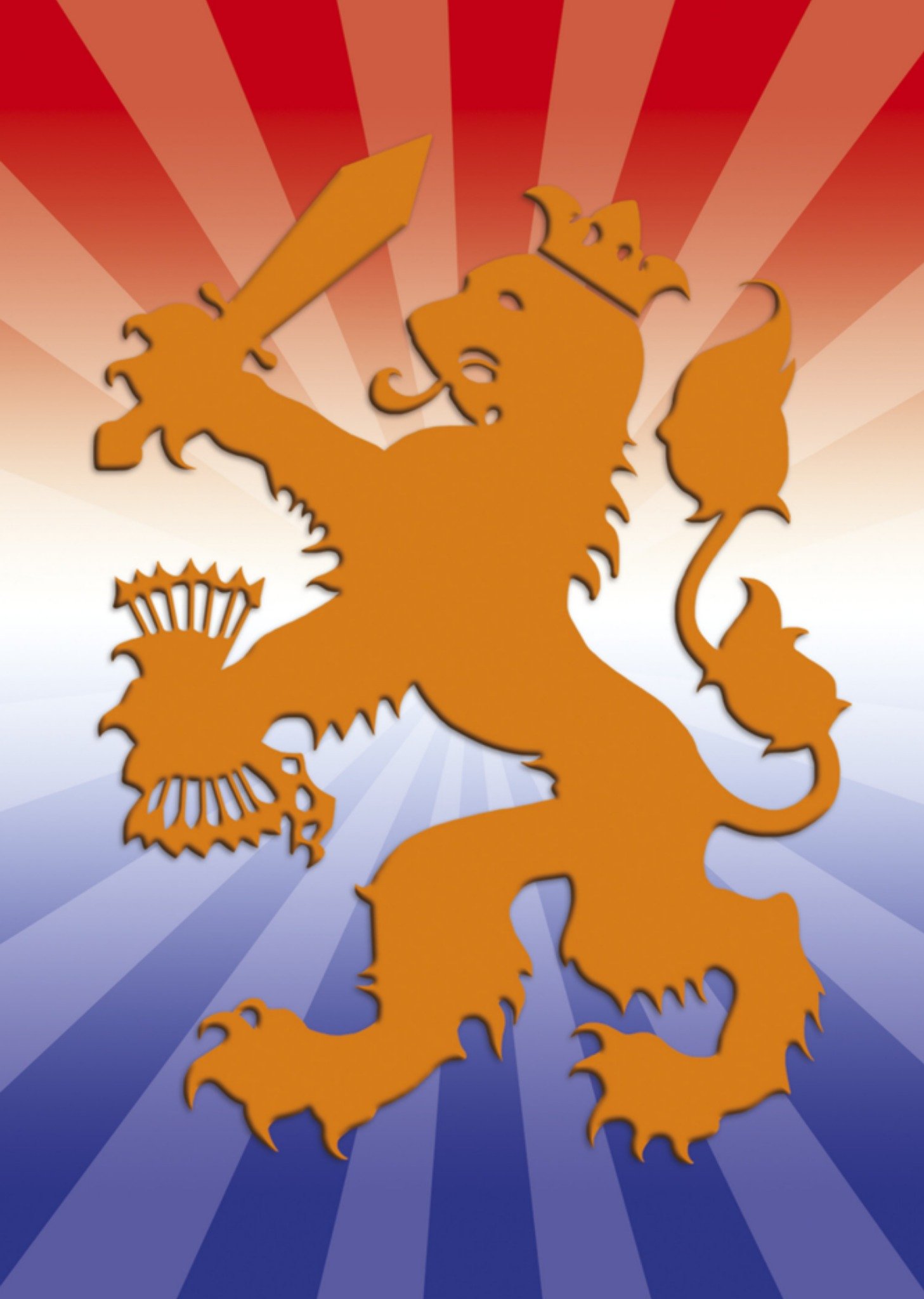Koningsdag kaart leeuw Kaart TMS