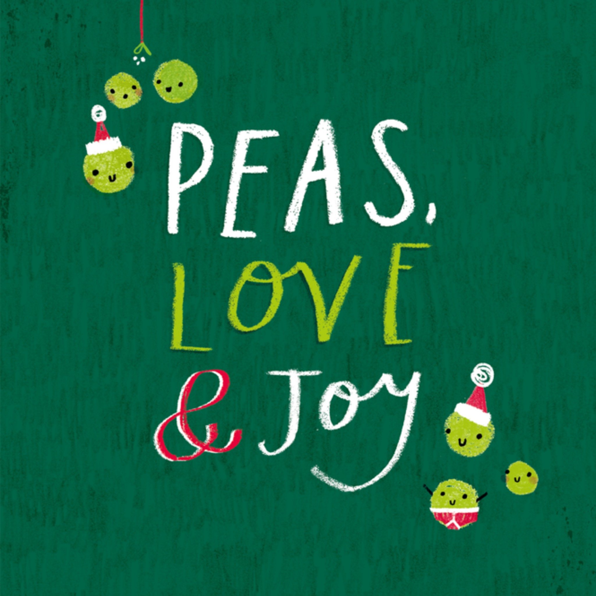 HotchPotch Kerstkaart doperwten Peace Hotchpotch