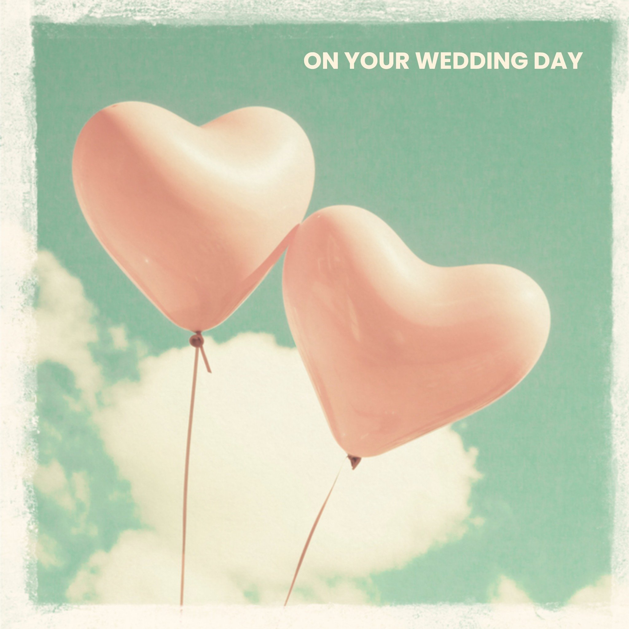 Greetz Huwelijkskaart on your wedding day Vierkant