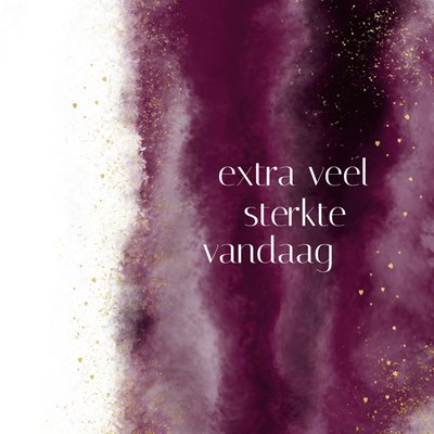 Extra Veel Sterkte Vandaag Aquarel Goudspetters Kaart