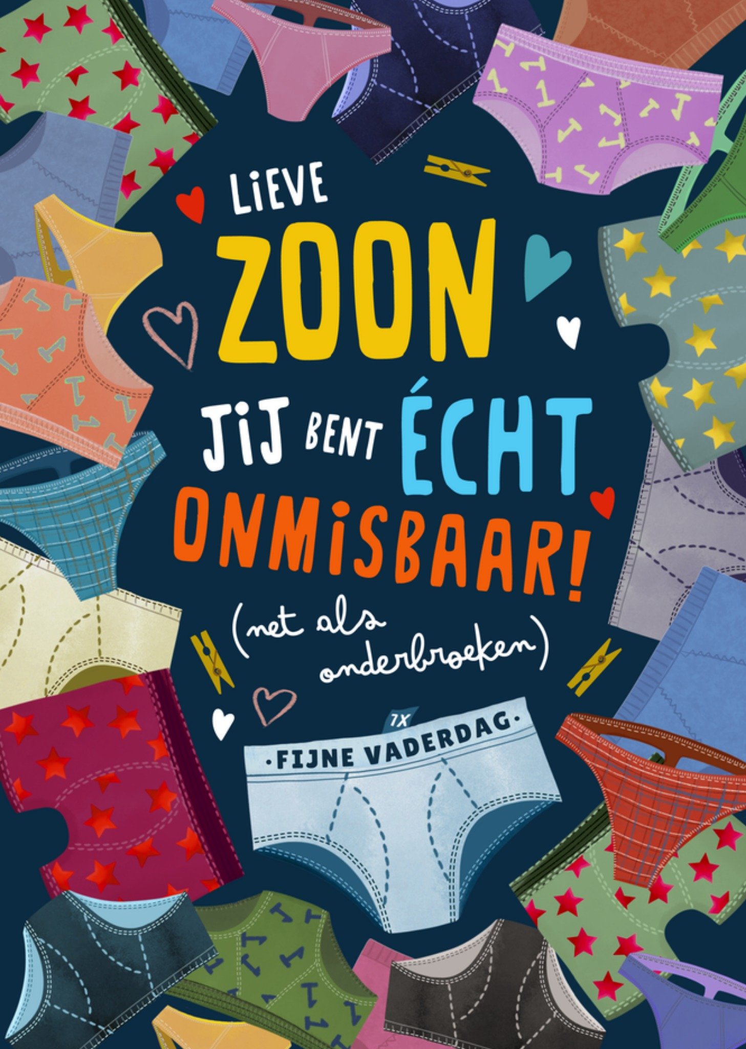 Vaderdagkaart Zoon Jij bent écht onmisbaar Kaart Fishuals