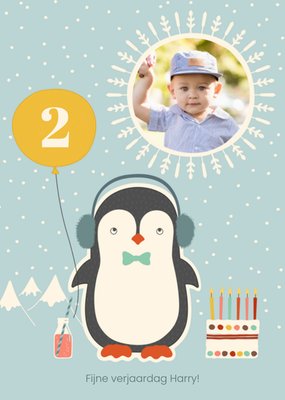 Greetz | Verjaardagskaart | Pinguïn | Naam