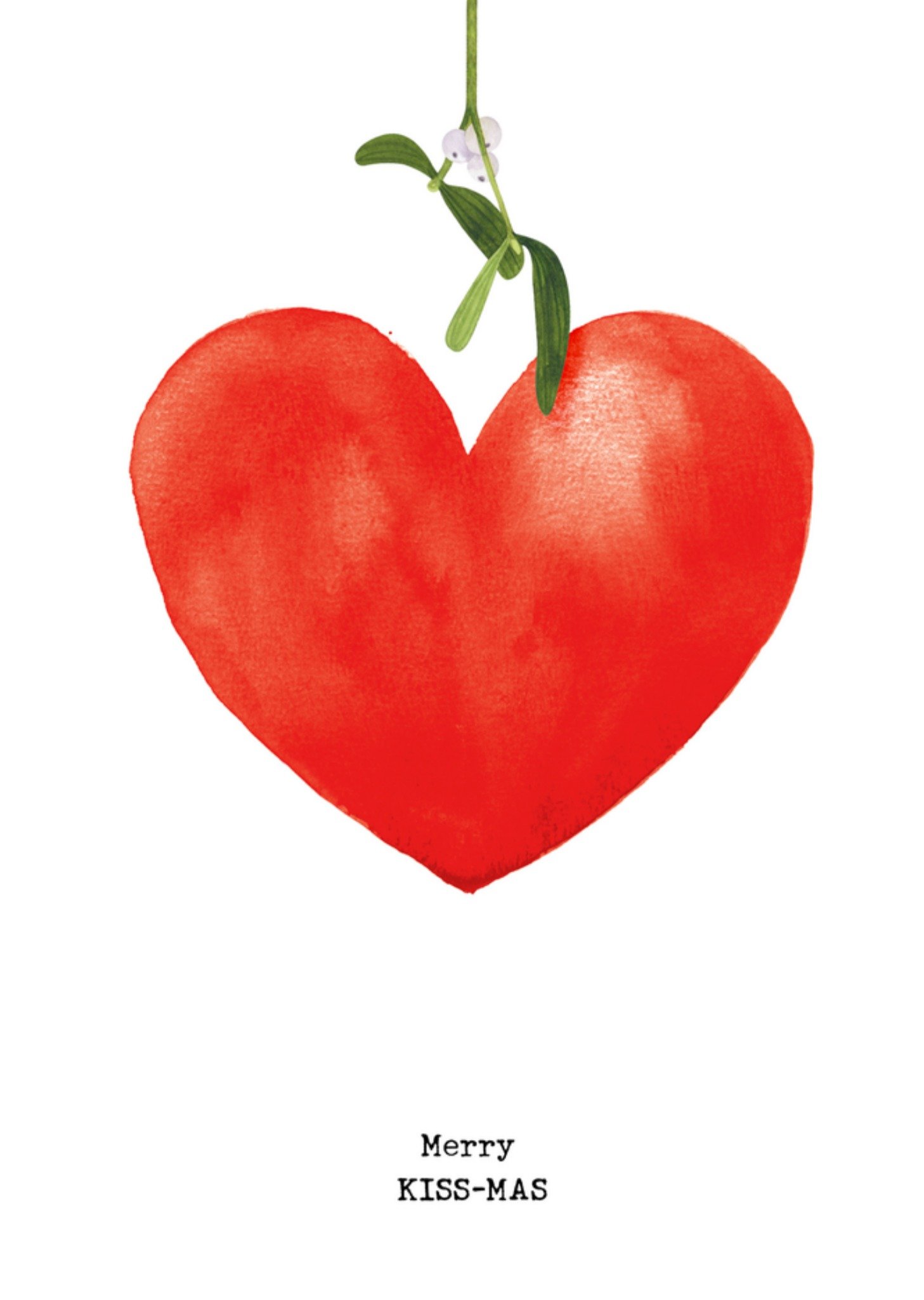 Kerstkaart Kiss-mas Bright Spot