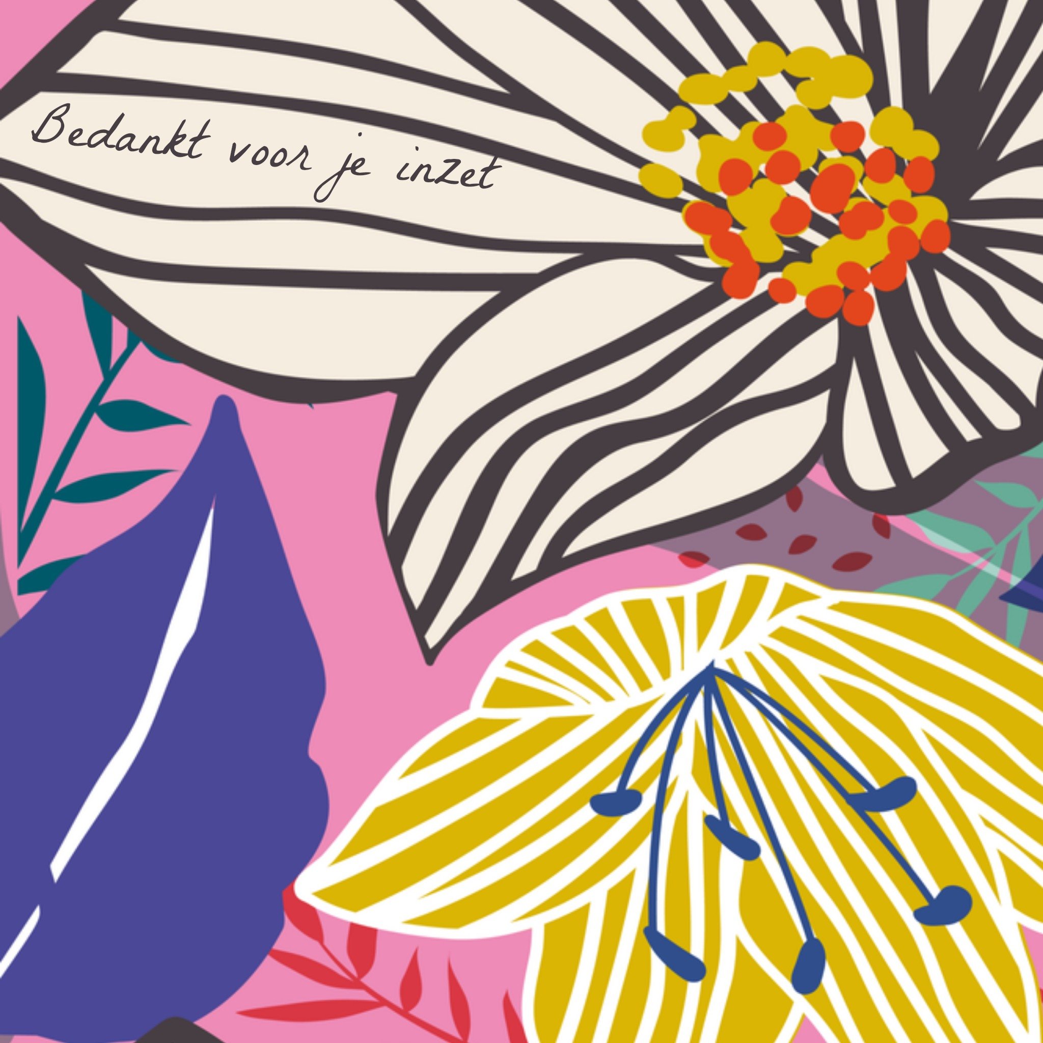 Nieuwe baan bloemen kleur Vierkante Kaart TMS