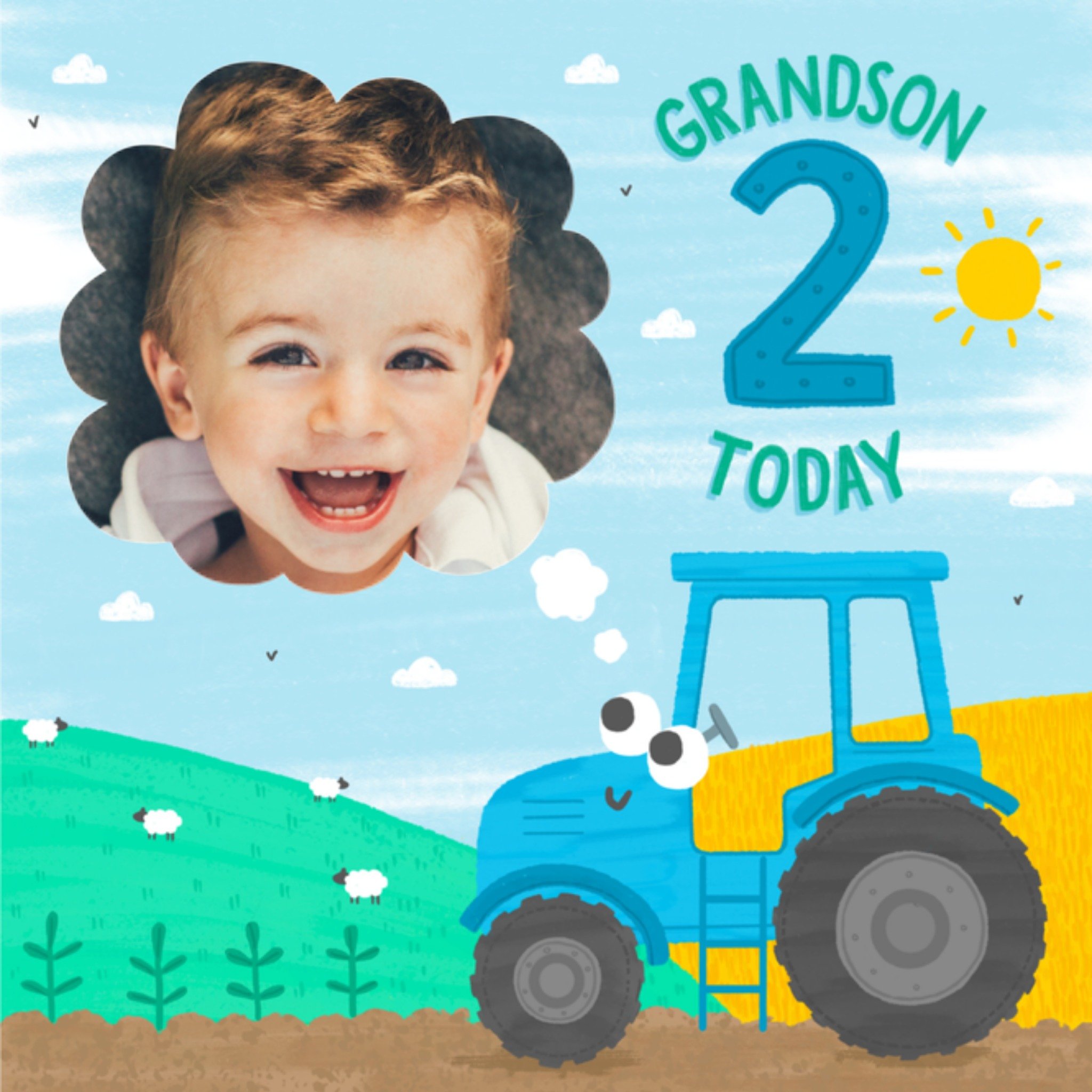 Greetz Verjaardagskaart Grandson 2 jaar Vierkant