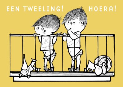 Fiep Westendorp | Geboortekaart | Tweeling