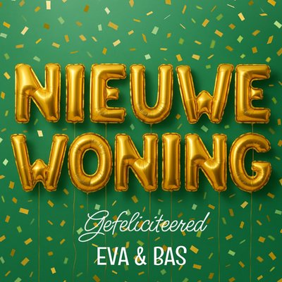 Greetz | Nieuwe woning kaart | Gefeliciteerd