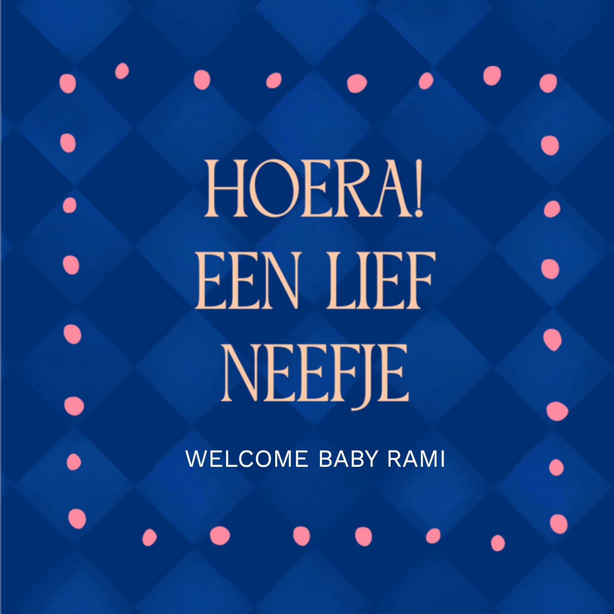 Greetz Geboortekaart Lief Neefje Vierkant