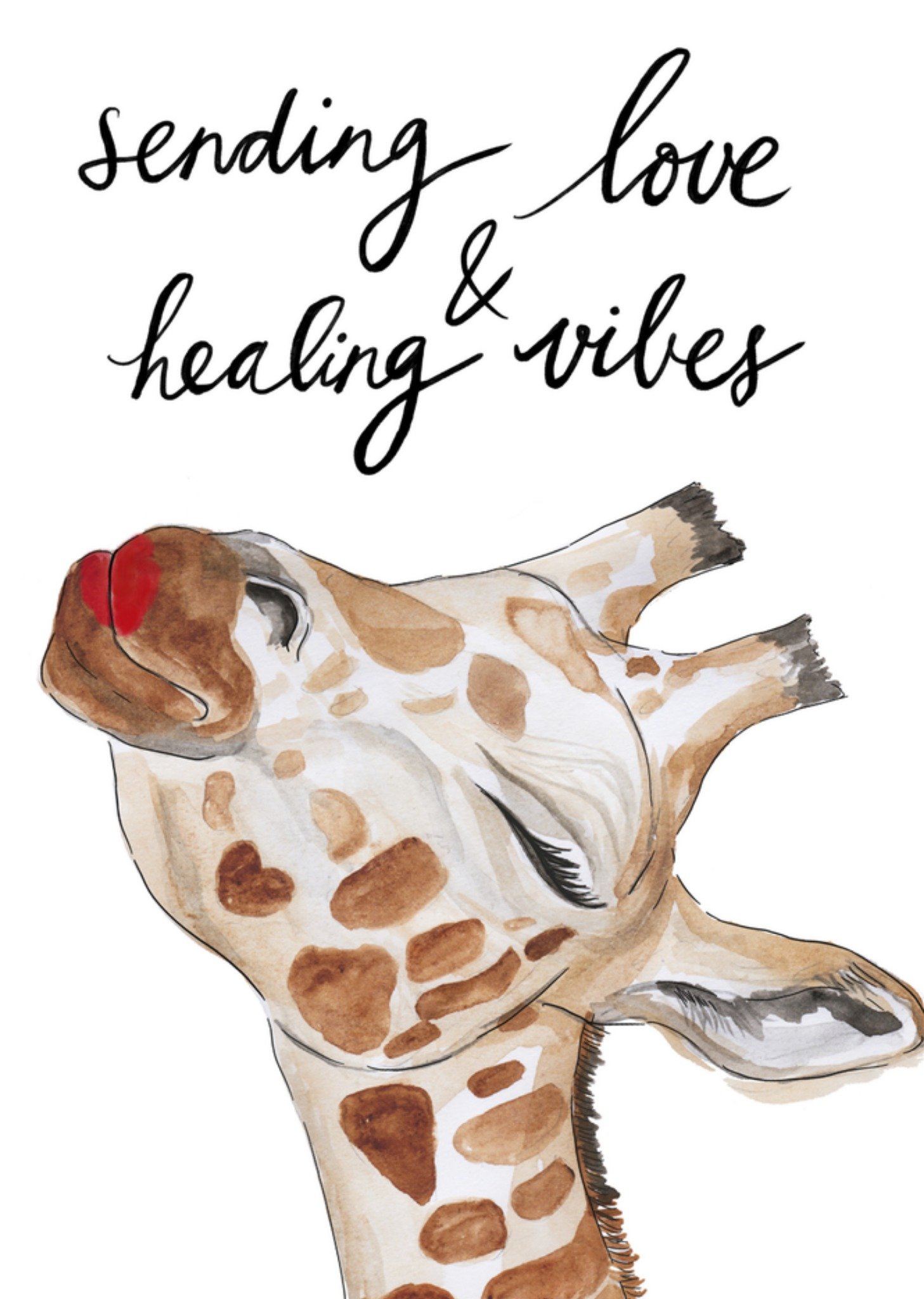 Beterschapskaart giraffe Kaart Marie Bodié